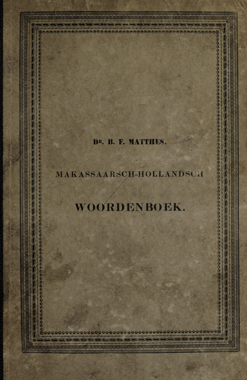 DR. B. F. MM'THES MAKASSAARSCH-HOLLANDSOH WOORDENBOEK