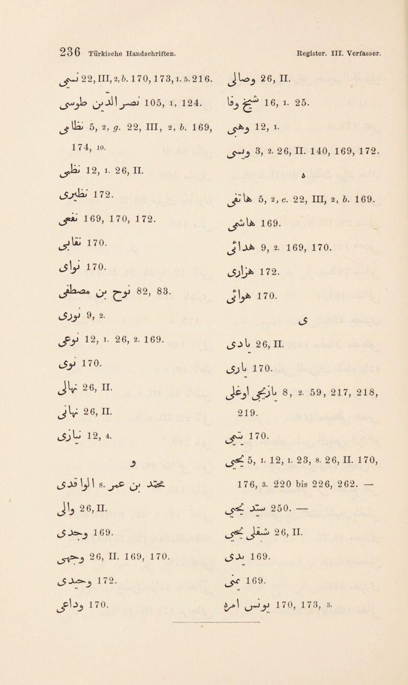 2,170,173,1. 5.216. -xi I 105, 1, 124. 5, 2, g. 22, III, 2, h. 169, 174, 10. 12, 1. 26, II. 172. ** 169, 170, 172. 170. j\y 170. 12, 1. 26, 2. 169. 170. 26, II. ^ 2 6, II. c5j^‘ 12, 4. •« »X9 l^i 1 s. J'j 26,11. 169. 2 6, II. 169, 170. 172. J=bj 170. 26, II. ^ 16, 1. 25. 12, 1. « 3, 2. 26, II. 140, 169, 172. lib 5, 2, c. 22, III, 2, 5. 169. j^\i^ 169. Jljjb 9, 2. 169, 170. Jj\^ 172. ^ I^ib 170. c5 26, II. M 170. J.^j\ 8, 2. 59, 217, 218, 219. J^::i 170. 5, 1. 12, 1. 23, 8. 26, 11. 170, 176, 3. 220 bis 226, 262. — j^'lu 250. — •« ** ^ J.iJü 2 6, II. 169. 169. ^»1 ^.^jy 170, 173, 3.