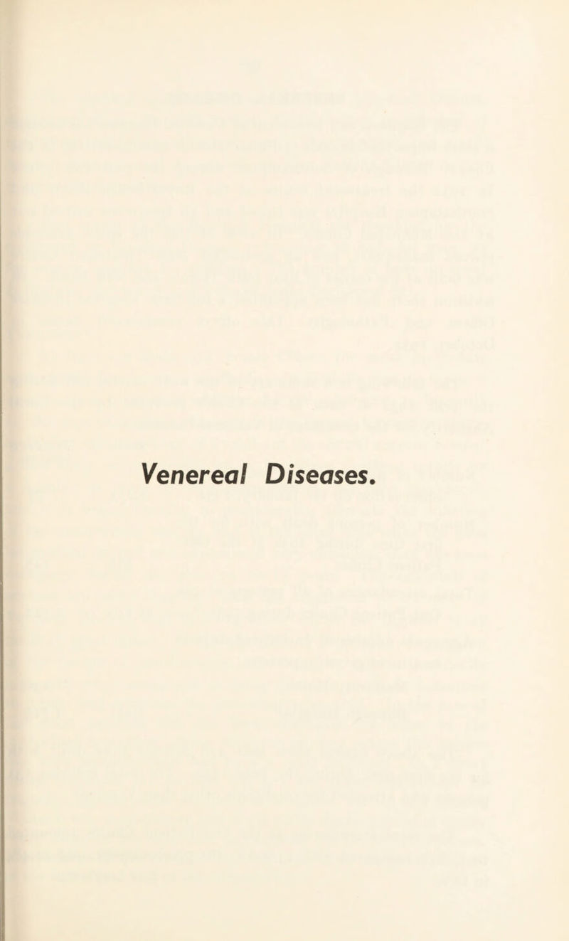Venereal Diseases.