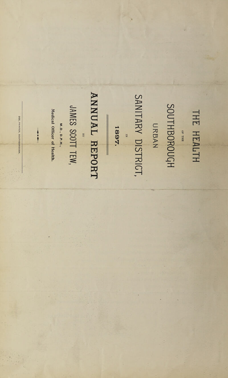 Medical Officer of Health 2 b o TJ X CO CO CD o =1 a >< > a a Cl > r1 w w hd O W H oo CO —1 Dd < CO 1—1 o —\ c ✓0 DO > CO O CD DC CX> O Dd O jO DC o H 33 W THE HEALTH