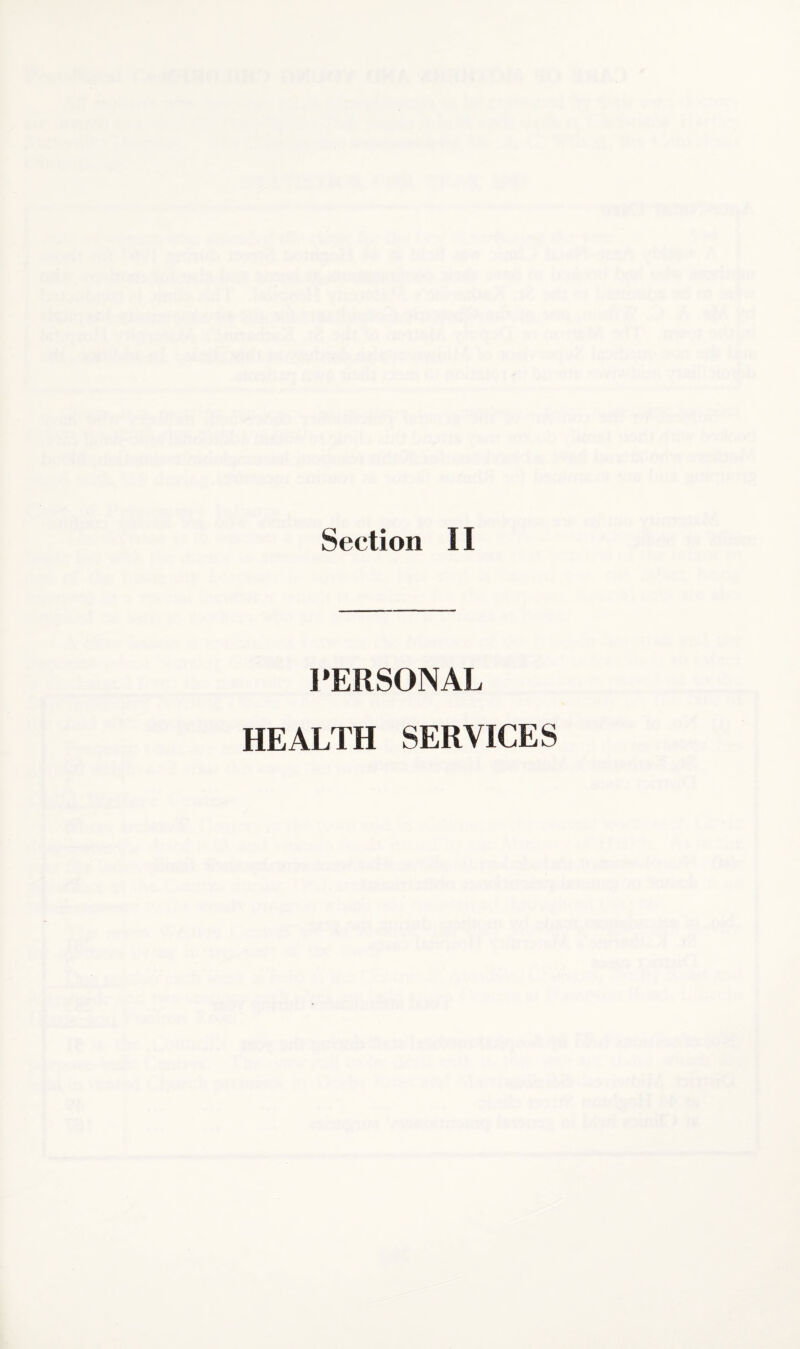 PERSONAL HEALTH SERVICES