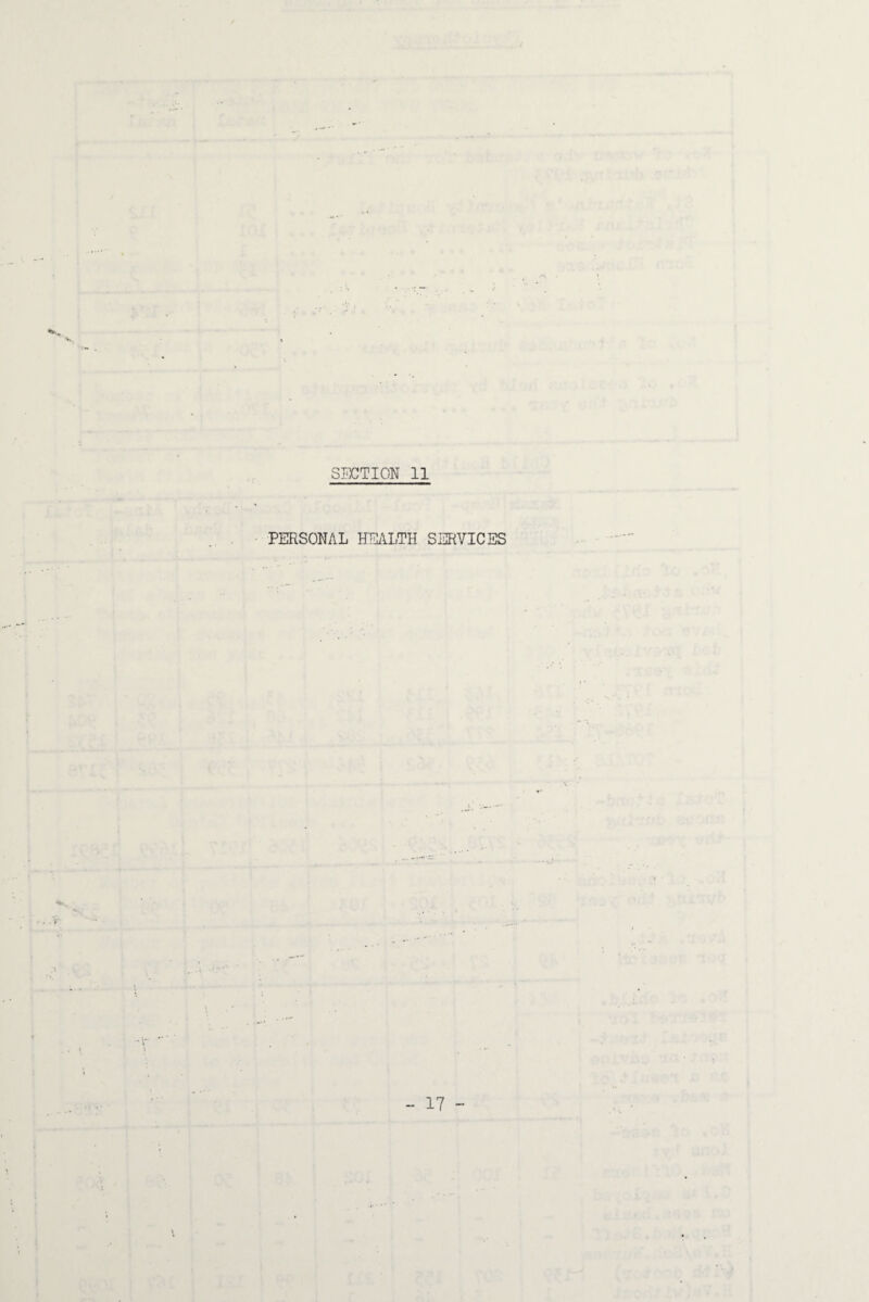 SECTION 11 PERSONAL HE/lLTH SERVICES