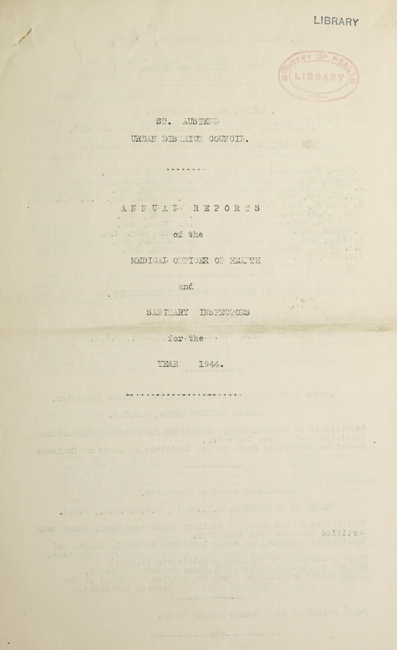 library / f AUfc!^E7-:r. iXtiEiir jJii5.:Eiaj aowoii- A F li .u A X H E ? 0 H X S o± ulie MEXIOAI. OXXA'JilR OX' EAA'AH and AA' I AiBY IE3 PE 0 P OPS . ■ lox*-tlae • • lEAH 1944, .i. J A