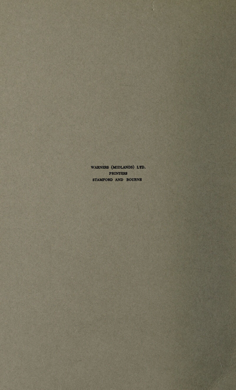 WARNERS (MIDLANDS) LTD. PRINTERS STAMFORD AND BOURNE