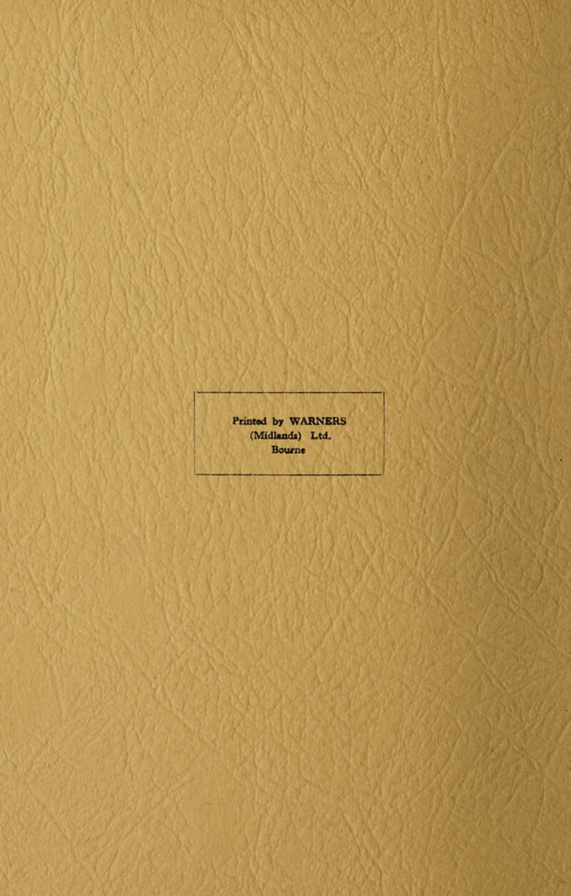 Printpd by WARNERS (Midlands) Ltd. Bourne