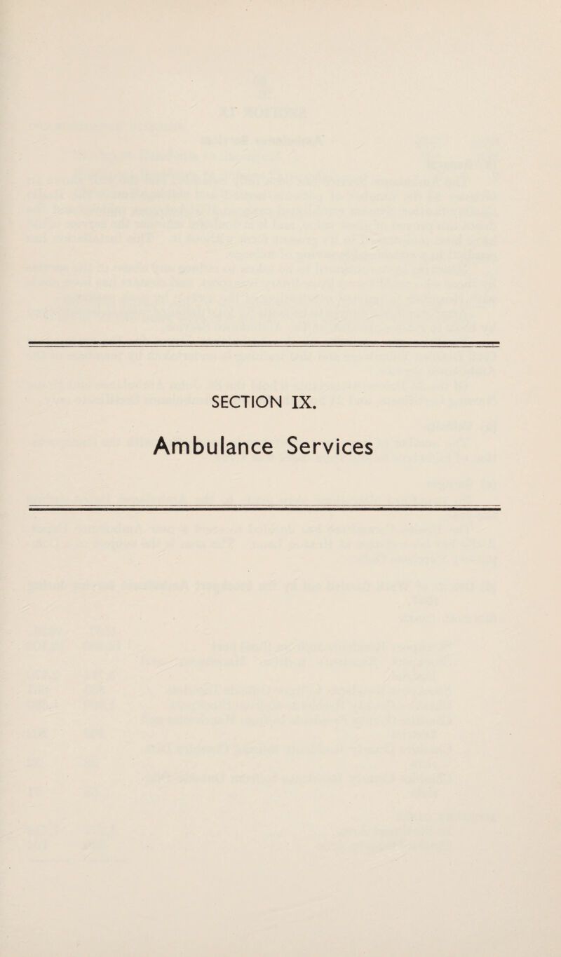 Ambulance Services