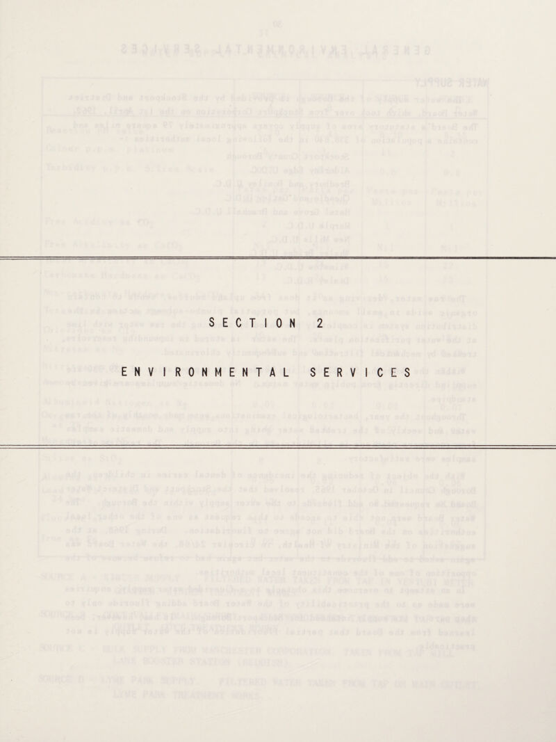 SECTION 2 ENVIRONMENTAL SERVICES