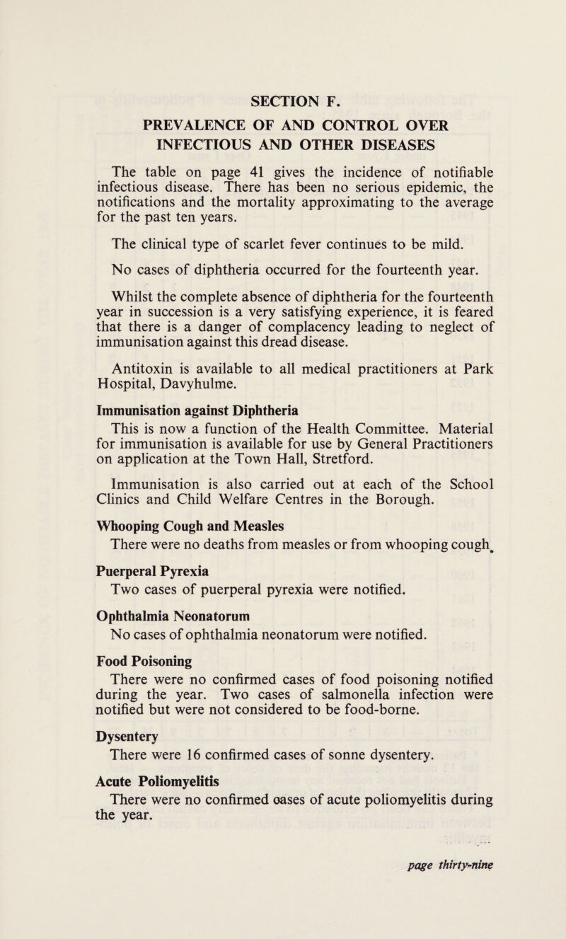 SECTION 26 — VACCINATION AND IMMUNISATION Vaccination against Smallpox Facilities are provided for the free vaccination of any person desiring it either at the clinics or by general practitioners. Supplies of vaccine lymph are obtained through the Public Health Laboratory Service. Number of Vaccinations performed during 1965 Primary Vaccinations Re-vaccinations Age in Years l Age in Years Under 2 2- 5- 15- Total Under 2 2- 5- 15- Total 350 72 12 1 435 1 4 17 — 22 By Local Health Authority Medical Officers By Genen Practitione il rs Total Age in Years Under 5 5+ 15 + Under 5 5 + 15 + Under 5 5+ 15 + Primary Vaccinations ... 205 8 217 4 1 422 12 1 Re-vaccinations ... 5 3 — — 14 — 5 17 — Totals 210 11 — 217 18 1 427 29 1 Immunisation against Diphtheria, Whooping Cough, Tetanus Immunisation against diphtheria, whooping cough and tetanus can be given as a “ triple ” vaccine, or a “ combined ” vaccine against diphtheria and whooping cough or tetanus or a “ single ” vaccine against diphtheria alone. As with smallpox vaccination, immunisations are provided either at the clinics or by general practitioners. Immunisations against Diphtheria completed during the year 1965 Number of individuals who completed a full course of Primary immunisation during the year 1965 Number of children who were given a re-inforce- ment injection (i.e., subsequent to complete course) Born in :— others 1962-1965 Under 16 years Total Total All ages 646 7 653 982