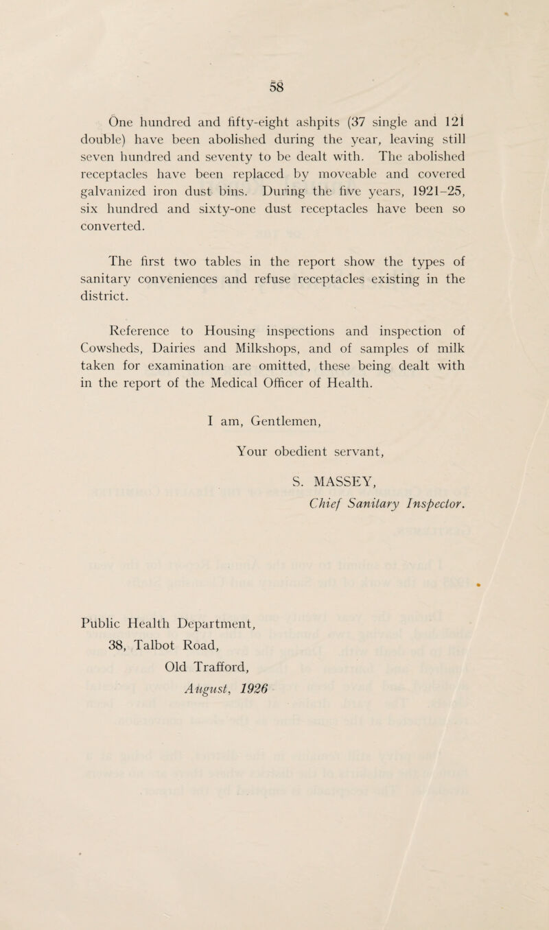 TUBERCULOSIS. Sixty-nine new cases of pulmonary tuberculosis and forty cases of non-pulmonary tuberculosis were notified during the year. There were thirty-five deaths from pulmonary tuberculosis and twelve deaths from other forms of the disease. The number of cases of Tuberculosis on the Register at 31st December, 1925, is shewn in the following table :— Total Pulmonary and Pulmonary. Non-Pulmonary. Non-Pulmonary. Male Female Total Male Female Total Male Female Total 108 93 201 63 67 130 171 160 331 The following statement has been kindly supplied by Dr. Jessel, Consultant Tuberculosis Officer of the Lancashire Countv Council “ The Dispensary at 14, Dorset Street has been open “ daily for the routine attendances of patients for dressings, “ etc., and for medical examinations on Tuesday and Thursday “ mornings at 10 o’clock. In addition, there is a dispensary “ session on the last Monday in the month at 6-30 p.m. for the “ benefit of patients who are at work. Needy patients who “ are requiring nourishment, etc., are assisted through the “ local Guild of Help. The County Council have acquired “ more suitable premises at 14, Derbyshire Lane and this will “ be opened on the same days and hours as the old dispensary.”