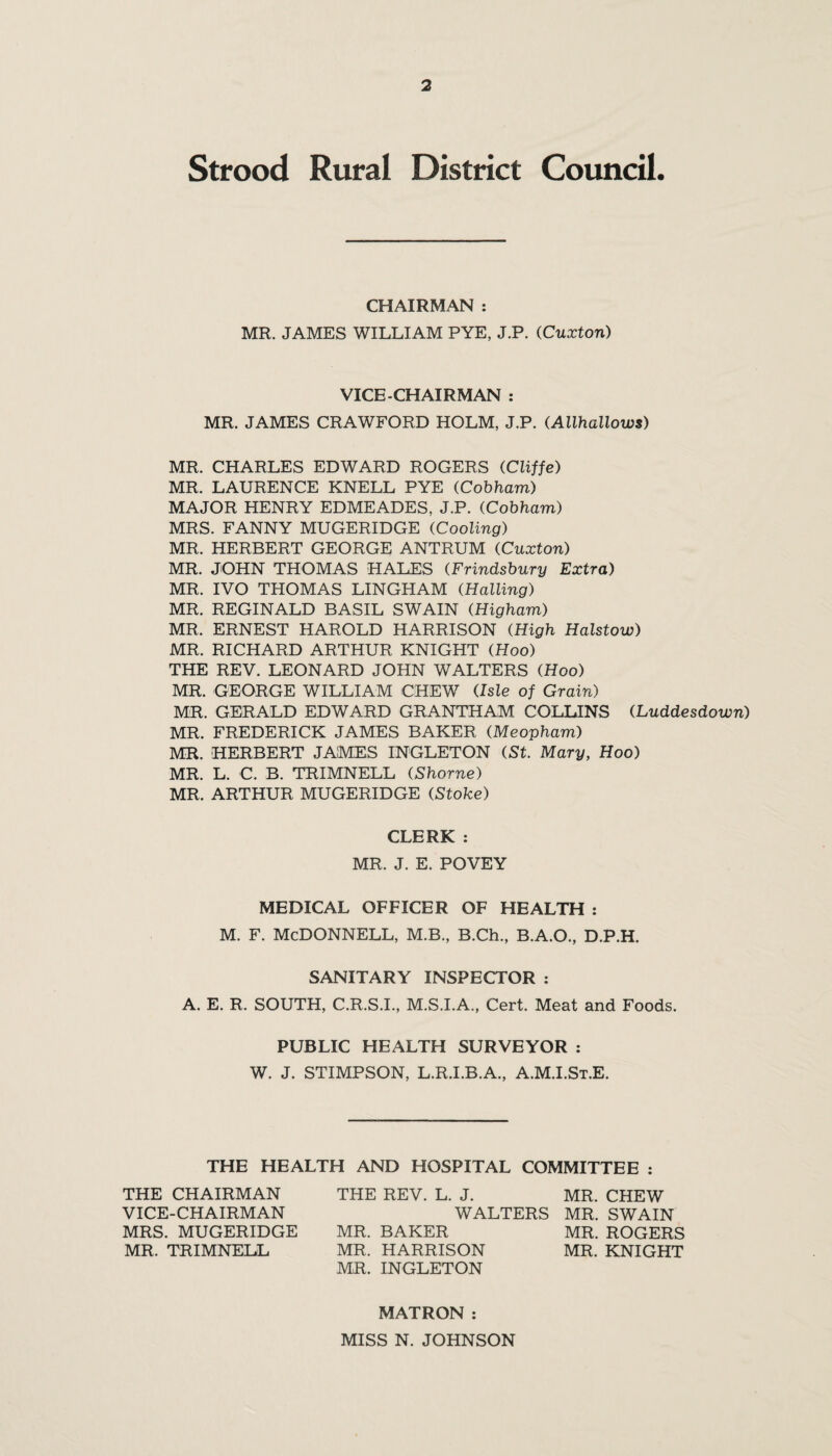 Maternity and Child Welfare Centres in County Area (1936). io