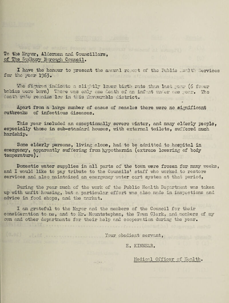 CAUSrS OF DEATH DURING 1963, Continued 22. Influenza 23. Pneumonia. 24. Bronchitis. 25. Other diseases of respiratory system. 26. Ulcer of stomach and duodenum 27* Gastritis, enteritis and diarrhoea. 28. Nephritis and nephrosis. 29• Hyperplasia of prostate 30. Pregnancy, childbirth, abortion. 31. Congenital malformations 32. Other defined and ill-defined diseases 33• Motor vehicle accidents. 34» All other accidents. 35• Suicide. 36. Homicide and operations of war. Total Male Female 2 (1) 1 (-) 1 a) 16 (14) 5 (5) 11 (9) 3 (5) 1 (2) 2 (3) 1 (2) 1 (1) - (1) - (-) - (-) - (-) - (-) •• (-) - (-) - (1) - (1) - (-) - (2) - (2) - (-) - (-) - (-) - (-) 1 (1) 1 a) - (-) 9 (4) 5 (1) 4 (3) 1 (1) - (-) 1 (1) 4 (5) - (4) 4 (1) 1 a) - (-) 1 (1) (-) mm (-) *• (-) -5-