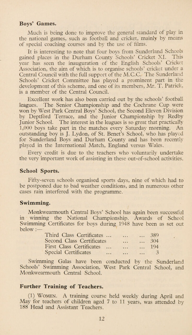 Ministry of Education Medical Inspection Returns Year ended 31 st December, 1948 TABLE I. Medical Inspection of Pupils attending Maintained Primary and Secondary Schools (including Special Schools). A. —Periodic Medical Inspections. Number of Inspections in the prescribed Groups :— Entrants ... ... ... ... ... 3,250 Second Age Group ... ... ... ... 2,688 Third Age Group ... ... ... ... 3,505 Total ... ... ... ... ... 9,443 Number of other Periodic Inspections ... 383 Grand Total ... ... ... ... 9,826 B. —Other Inspections. Number of Special Inspections .1,719 Number of re-inspections ... ... . Total ... ... ... ... ... 1,/19 TABLE I. C. —Pupils found to require Treatment. Group. (1) ! For defective vision (excluding squint). (2) -9- For any of the other conditions recorded in Table Ha. (3) Total individual pupils. (4) - Entrants 1 443 444 Second Age Group 119 279 390 Third Age Group ... 229 259 472 Total (prescribed groups)... 349 981 1,306 Other Periodic Inspections 17 22 37 Grand Total ... 366 ] ,003 1,343