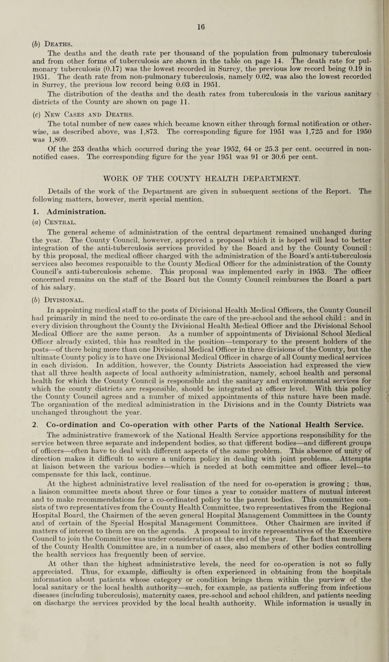 the many exemptions and exceptions in both codes introduces an element of risk in all proceedings which must be accepted by the administering authority if the powers available under both codes are not to be frustrated ; and that close and effective co-operation between the two administrations involved is essential. The County Council have laid down a policy in regard to caravan sites used for permanent and semi-permanent occupation and in consultation with the County District Councils have agreed :— (a) that in general the permanent or semi-permanent occupation of sub-standard dwellings such as shacks and caravans is undesirable and that all possible steps should be taken to check the continuing increase in the number of scattered sites in the County upon which caravans are occupied permanently : (b) that steps should be taken wherever possible to establish special sites for the re-grouping of caravans at present improperly sited, and that such sites should be either owned and managed by a local authority or in some other manner under the strict control of the local authority : The Council urge all County District Councils to acquire and control sites on the lines sug¬ gested for the re-grouping of caravans now improperly sited in their district. (c) that a standard set of conditions should be applied to all future permissions granted for the use of land for this purpose : (d) that such steps as are practicable should be taken to bring existing caravan sites up to the standard conditions. The County Council intends that, upon land under their control in future no new sites shall be approved for the parking of caravans for permanent or semi-permanent occupation, except those essential under (b) above or those required for short periods on agricultural grounds. The Council have asked the County District Councils to adopt a similar policy in respect of the areas which, under their delegated powers, they themselves control. Progress in implementing this policy has been slow and uneven. Unauthorised development is still going on although at a diminishing pace both by starting new sites and by increase in the number of dwellings on existing sites. Several new sites for development by private owners are at present under consideration, but as yet few County District Councils have decided to develop and manage their own sites. The standard conditions referred to under (c) above were re-drafted in 1952, and in so far as they relate to planning conditions (for which the County Council are responsible) are as follows :— Site. The site shall have suitable soil and subsoil. The site shall be readily accessible from public roads. The site shall have a low water table and be free from the risk of flooding during periods of permissive occupation. Water Supply. An adequate, pure and wholesome water supply must be available on the site. Sewage Disposal. Permanent sanitary block(s) shall be provided on the site. Fire Precautions. Adequate arrangements to the satisfaction of Local Planning Authority to be readily available for dealing with outbreaks of fire. Footways. Roadways to be provided properly constructed of suitable materials, to give adequate access about the site and to each caravan or dwelling. Footways to be provided from each caravan to the roadway. Density. The maximum permitted density to be not more than 25 caravans estimated to accommodate 75 persons per acre. Domestic Animals. No ancillary buildings shall be brought on to or erected or constructed on the site. Additions or Annexes to Caravans. No annexe to the caravan, other than a tent or awning, shall be erected unless it forms part of the original design and can readily be dismantled and transported with the caravan. Bicycles, Perambulators, etc. Buildings of approved design to be provided as required in approved positions on the site for the collective storage of bicycles, perambulators, camp equipment, etc. Detailed requirements in relation to certain of the above conditions and also in relation to refuse disposal must be dealt with under the public health code. It is, therefore, most necessary to have the closest liaison between the County Council and the County District Councils, and consultations with officers of the County District Councils, both in general terms and also with regard to individual sites, have taken place in the past and continue as the need arises.