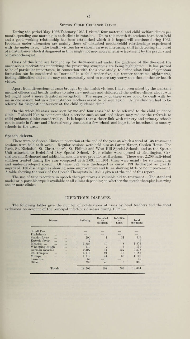 44 PORT HEALTH UNIT, GATWICK AIRPORT. The Port Health Unit at Gatwick Airport was augmented on July 1st, 1962, following the in¬ ception of the Commonwealth Immigrants’ Act, 1962. The Department now consists of a full-time Medical Officer, three full-time Medical Receptionists and a panel of part-time General Practitioners, and carries out the duties of (a) Port Health ; (b) Medical inspection of Commonwealth Immigrants under the Commonwealth Immigrants’ Act, 1962 and (c) Medical Inspection of aliens under the Aliens’ Order 1953. During the period July 1st to December 31st, 1962, 1,342 immigrants were examined, of which 977 were the holders of Ministry of Labour permits. Eleven forms Port 23 were issued to immigrants suffering from a medical condition, of which one was refused entry. 65 flights were scheduled to arrive at the Airport during this period, with approximately 100 passengers per flight. Of these two flights were diverted to Heath Row and 63 flights were dealt with at Gatwick Airport. Under the Aliens’ Order, 30 flights were dealt with at Gatwick Airport, out of which 79 aliens were medically examined and 14 forms Port 12 were issued ; none was refused entry. During the period, vaccination against smallpox was carried out on 51 persons and an intensive campaign to vaccinate those Airport personnel who are at risk against smallpox is now in operation. During the period 1st July-31st December, 1962, one aircraft was inspected under Port Health Regulations. In the five months ending December 31st, 1962, 75 casualties were treated in the unit. This number includes passengers and staff. The Port Health accommodation is being rearranged and replanned at the present time. As the Airport Traffic is increasing, it has been found that the facilities now available are just sufficient to cope with the volume of work carried out, but due to the steady expansion of the airport when by 1965 the volume of traffic is expected to increase by 2| times, the present unit will be inadequate. A new Port Health Unit has, therefore, been incorporated in the rebuilding plans and this should be available for use by approximately 1965. AMBULANCE SERVICE. Organisation and Administration. The only change in the organisation and administration during the year was the resignation of the Chief Ambulance Officer, Mr. T. G. Mullen, consequent upon his appointment as “Adviser on Ambulance Services” to the Ministry of Health, and the appointment of Mr. John Bedford to fill the vacancy of Chief Ambulance Officer. Operational Strength. Vehicles. The operational fleet was increased by the addition of 5 ambulances and 6 sitting case vehicles. The total strength of the operational fleet (including agency stations) is now 78 ambulances and 49 sitting case vehicles. The 300 members of the Hospital Car Service continue to provide a considerable amount of transport for out-patients. In April 1962, orders were placed for the purchase and delivery of 10 Waclham/Morris ambu¬ lances, plus one Dennis ambulance which had been on trial in the service, and in July 1962 a further order was placed for 2 Karrier Dennis ambulances, making a total of 13 ambulances to replace 13 Daimler ambulances that had been in service since 1950. Also in April 1962 orders were placed for, the purchase of 15 Morris J2 sitting case vehicles to replace 13 Martin/Walter sitting case vehicles in service since 1955 and two taxis that had been in service since 1950. Premises. Work on Ambulance Sub-Stations at Gatwick, South Godstone and Epsom was planned to start early in 1963 and temporary Ambulance Station for Wimbledon at Nursery Road, Wimbledon, was nearly ready for occupation at the end of the year. Progress is being made on the acquisition of a site for an Ambulance Station at Chelsham to replace the Warlingham Sub-Station. Voluntary Organisations. A summary of the work carried out by the St. John Ambulance Brigade and British Red Cross Society and by the Hospital Car Service is given in Table II. During the year assistance was given by the County Council towards the cost of a new Ambulance Station for the St. John Ambulance Brigade at Farnham which is expected to be ready for occupation in 1963.