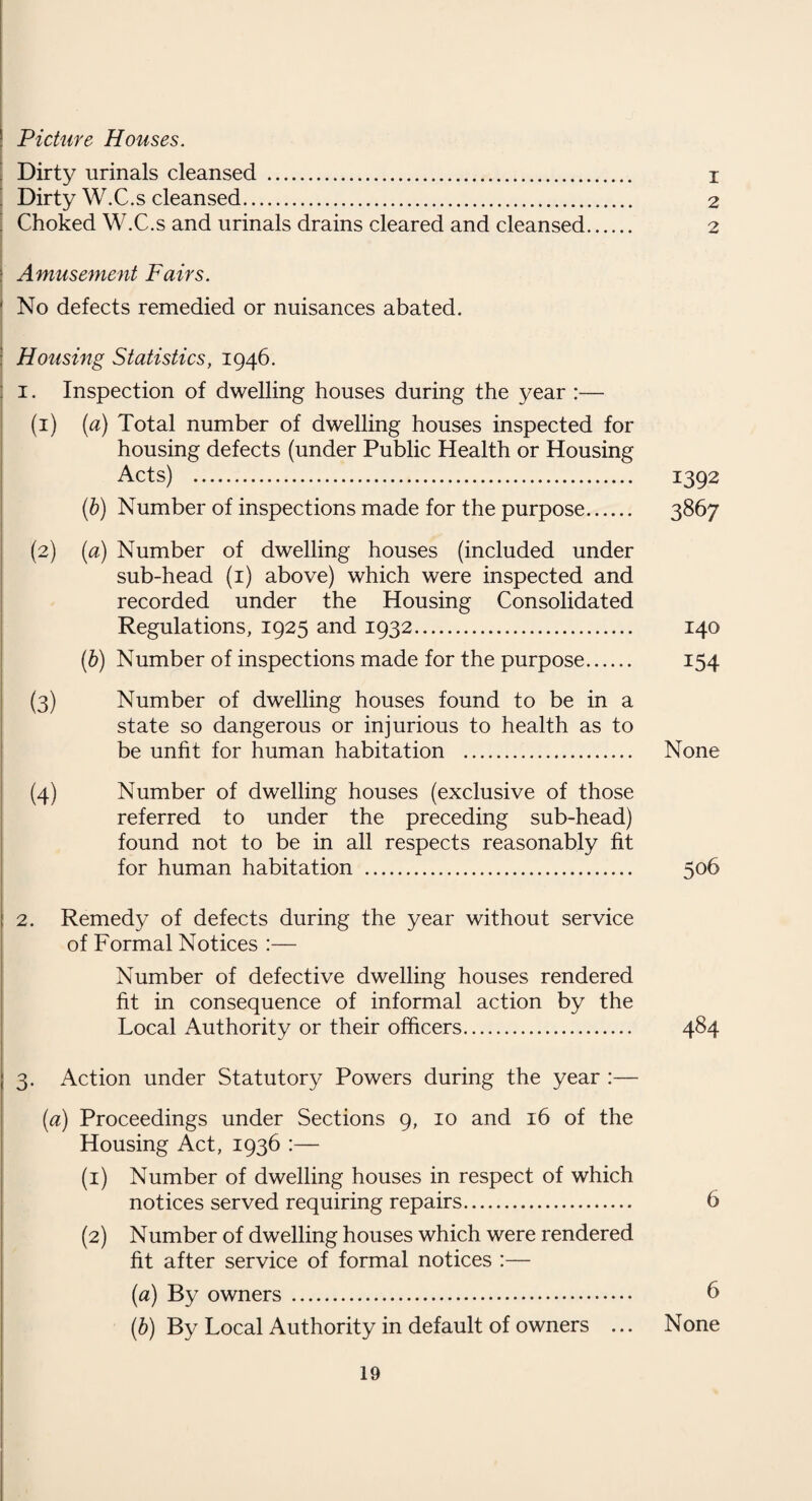 pages. Milk, designated ... ... ... ... ... ... 13 ,, non-designated ... ... ... ... ... 13 Mortality by age and sex ... ... ... ... 5 Nuisances ... ... ... ... ... ... ... 15, 16 Nursing Homes ... ... ... ... ... ... 12 Ophthalmia neonatorum ... ... ... ... ... 28 Other foods ... ... ... ... ... ... 21, 22, 23 Overcrowding ... ... ... ... ... ... 20 Orthopaedic and other treatment ... ... ... 8 Parat3'phoid ... ... ... ... ... ... 27 Pneumonia ... ... ... ... ... ... 27 Poliom3Telitis ... ... ... ... ... ... 28 Population ... ... ... ... ... ... ... 2, 6 Population, local estimate ... ... ... ... 2 Population in Wards ... ... ... ... ... 2 Premature children, care of ... ... ... ... 11 Preserved foods, manufacture of ... ... ... 13, 18 Public conveniences ... ... ... ... ... 18 Public Health Act, 1936 ... ... ... ... ... 10 Public houses ... ... ... ... ... ... 18 Puerperal pyrexia ... ... ... ... ... 28 Restaurants and kitchens ... ... ... ... 18 Retail purveyors ... ... ... ... ... ... 17 Sanitar3T circumstances of the Area ... ... ... 12 Scarlet fever ... ... ... ... ... ... 26 Schools, elemental ... ... ... ... ... 17 ,, private ... ... ... ... ... ... 17 ,, secondar}^ ... ... ... ... ... 17 Shops ... ... ... ... ... ... ... 18 Slaughterhouses ... ... ... ... ... ... 12 Staff ... ... ... ... ... ... ... 7 Statistics of Area ... ... ... ... ... ... 2 Tuberculosis ... ... ... ... ... ... 28 T3Tphoid ... ... ... ... ... ... ... 27 Vital statistics, extracts from ... ... ... ... 2 ,, ,, for past ten 3^ears ... ... ... 5 Visits, Sanitar3T Inspectors’ ... ... ... ... 14 Whooping cough ... ... ... ... ... ... 27 ,, ,, immunization ... ... ... ... 27