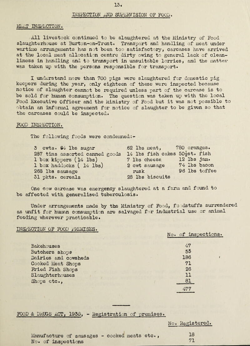 3 • To the Chairman and Members of the Swadlincote District Urban District Council. Gentlemen, I have pleasure in submitting my report for the year ending 31st December, 1944* Once again I have to report an increase in the Birth Hate, which has now risen to 21*04<& per 1,000 population, this is the highest rate recorded since 1924>* The increase in births has intensified the shortage of maternity beds, the majority of mothers have their babies at home , and with so many families living in rooms this often causes difficulties and I hope in the future a maternity home will be provided in a position con¬ venient for the district. Every effort was made to increase the percentage of children immunised against diphtheria, but although the results do not compare unfavourably with other districts they are not as good as they should be, and we are not continuing the progress made during 1942/3. I am, Yours faithfully, S. T. COCHHANE, Medical Officer of Health* September, 1945*