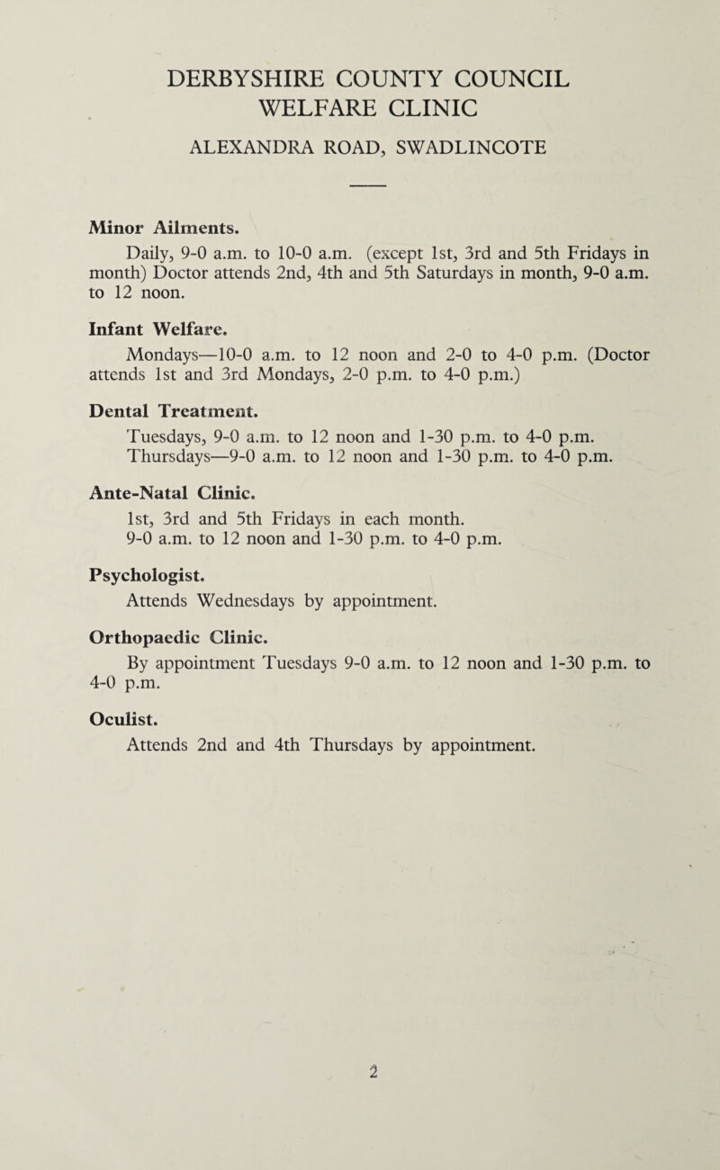 NOTIFIABLE DISEASES DURING YEAR 1947 Disease Total Cases Notified Cases admitted to Hospital Total Deaths Smallpox Scarlet Fever 58 10 — Diphtheria 1 — — Enteric (Typhoid) Fever — — — Puerperal Pyrexia 1 — — Cerebro Spinal Fever 3 — — Erysipelas 1 — — Ophthalmia Neonatorum 2 — — Encephalitis Lethargica — — — Acute Poliomyelitis 3 2 — Pneumonia 20 1 — Measles 158 — — Whooping Cough 15 1 ■ ■ ’ CASES OF NOTIFIABLE DISEASES AT VARYING AGES Disease A ge Group s Total 0— 1 — 2 — 3 — 4 — 5 — 10— !5- 20— 35— 45- 60— Small Pox Scarlet Fever .. — 1 — 2 3 33 14 2 2 1 — — 58 Diphtheria .. 1 1 Enteric (Typhoid) Fever Puerperal Pyrexia 1 1 1 Pneumonia 1 2 1 2 — — — 5 3 3 2 20 Measles 5 15 26 27 — 61 5 1 1 — — — 141 Erysipelas 1 1 1 — 1 Cerebro Spinal Fever .. 1 — — 3 — — — — — — 6 Whooping Cough ■ 1 8 3 17 1 29 % 5