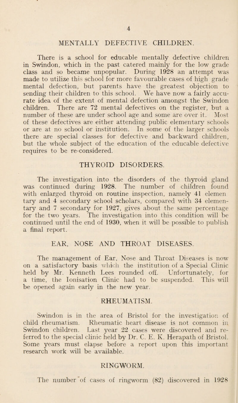36 TABLE IV.— Return of Defects Treated during the Year ended 31st December, 1928. TREATMENT TABLE. Group I.—Miner Ailments (excluding Uncleanliness, for which see Group V). Disease or Defect. No. tre Authoi From pre¬ vious Year of Def< ated ur 'ity’s S< New Cases 3CtS der :heme. Total Num¬ ber of defects cured No. of defects remain¬ ing under treatm’t No. of attend- ances at Clinic No. of Con¬ sulta¬ tions. Contagious Skin Diseases— Impetigo 1 177 178 175 3 1434 564 Scabies .... 6 6 6 .... 19 19 Other Diseases .... .... 3 3 3 20 19 Non-Contagious Skin Diseases Dermatitis 1 1 1 .... 1 1 Eczema 9 9 8 1 69 52 Seborrhoea 7 7 7 .... 16 16 Alopecia 2 2 2 .... 4 4 Abscesses 12 12 11 1 67 48 Boils 11 11 11 139 32 Warts 5 43 48 43 5 491 90 Herpes 4 4 4 .... 16 12 Urticaria 5 5 6 6 6 Psoriasis 1 1 1 .... 56 16 Acne 5 5 5 .... 9 9 Pityriasis rosea 1 1 1 .... 17 6 Cheiropompholyx 1 1 1 .... 17 16 Other Diseases .... 2 59 61 59 2 235 132 Ear, Nose and Throat Diseases Glands .... 40 40 39 1 152 106 Rhinitis .... 3 3 3 3 3 Tonsillitis .... 11 11 11 22 20 Other Diseases .... .... 5G 56 55 i 1 81 117 Wounds and Injuries — Injuries 1 55 56 55 l 310 245 Bites and Stings .... 24 24 24 93 54 Burns, Scalds Cuts, &c. 74 74 74 463 244 Septic Sores 3 283 286 280 6 1549 092 Bruises, and Sprains 1 44 45 45 227 169 Others .... 92 92 92 432 223 External Eye Diseases— Foreign Body .... .... 8 8 8 23 20 Stye .... 21 21 21 101 66 Blepharitis 1 29 30 28 *2 189 113 Conjunctivitis .... 2 24 26 26 • • • • 242 171 Iritis .... 1 1 1 32 20 Corneal Ulcer 2 2 1 i 47 40 Strabismus 6 6 6 6 6 Keratitis 2 2 2 35 17 Pink Eye 8 8 6 2 121 68 ....