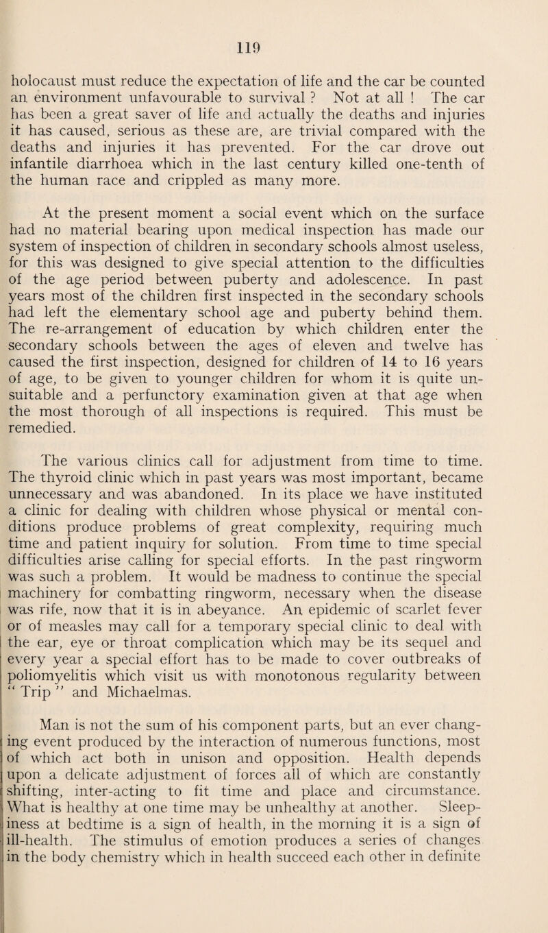 153 TABLE II.—A.—RETURN OF DEFECTS FOUND BY MEDICAL INSPECTION IN THE YEAR ENDED 31st DECEMBER, 1937. Routine Inspections Special Inspections Number of Defects Number of Defects Defect or Disease. Re¬ quiring treat¬ ment. Requir¬ ing to be kept under obser¬ vation but not requiring treatm’t Re¬ quiring treat¬ ment. Requir¬ ing to be kept under obser¬ vation but not requiring treatm't Nutrition : Poor 15 2 .... .... Skin : Alopaecia .... 2 .... .... Acne 2 2 .... .... Impetigo .... .... 1 .... Other Diseases, Acne, etc., (non- Tuberculous) 5 5 22 a . • • Eye : 1 Conjunctivitis .... • • • • .... Blepharitis Q 1 1 ... a Defective vision 66 1 6 ... a Squint .... 1 .... . . • • Other conditions 4 1 8 a a . • Ear : Defective Hearing 1 1 .... .... Otitis Media 4 .... 3 .... Other Ear Diseases 3 3 4 .... Nose and Throat : Adenoids 1 1 .... . a a a Enlarged Tonsils only 2 3 4 .... Enlarged Tonsils & Adenoids .... .... .... .... Other conditions 12 7 17 .... Glands : Enlarged, Cervical and Sub-max : (non-Tuberculous) .... 1 4 .... Enlarged Thyroid 2 1 3 .... Tuberculosis : Pulmonary 1 Heart and Circulation : Anaemia 2 .... a a a a Heart Disease—Organic .... 1 .... Functional .... 7 .... .... Lungs : Bronchitis .... 1 .... Nervous System : 6 Asthma .... .... .... • ••• 1 1 Overstrain 2 12 5 .... Other conditions 1 6 7 .... Deformities : Spinal Curvature 4 9 .... .... Posture 18 13 1 a... • Flat Foot 9 15 4 .... Other Forms 7 11 3 109 2 Other Defects or Diseases : 6 26 l 2 Totals 165 141 204 6