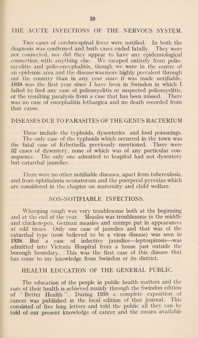 TABLE III.—(Continued). PHYSICALLY DEFECTIVE CHILDREN. Physically Defective children are children who, by reason of physical defect, are incapable of receiving proper benefit from the instruction in the ordinary Public Elementary Schools, but are not incapable by reason of that defect of receiving benefit from instruction in Special Schools for physically defective children. A. TUBERCULOSIS CHILDREN. In this category are only cases diagnosed as tuberculous and requiring treatment for tuberculosis at a sanatorium, a dispensary,-or elsewhere. Children suffering from crippling due to tuberculosis which is regarded as being no longer in need of treatment are recorded as crippled children, provided that the degree of crippling is such as to interfere materially with a child’s normal mode of life. All other cases of tuberculosis regarded as being no longer in need of treatment are recorded as delicate children. I. Children Suffering from Pulmonary Tuberculosis. (Including pleura and intra-thoracic glands) At At Public At At Certified Elemen- other no School Special tary . Institu- or Total Schools. Schoolsf tions. Institution 3 (a) 1 /, 4 (a) One case had X-ray evidence of quiescent pulmonary tuberculosis. * See note below. II.-—Children Suffering from Non-Pulmonary Tuberculosis. At At Public At At Certified Elemen- other no School Special tary Institu- or Total Schools Schoolsf tions Institution 1 27 3 7 38 j Tuberculous children who are, or may be, a source of infection to others are promptly excluded from Public Elementary Schools. B. DELICATE CHILDREN. Children (except those included in other groups) whose general health renders it desirable that they should be specially selected for admission to an Open Air School. At Certified Special Schools At Public Elemen¬ tary Schools At other Institu¬ tions At no School or Institution Total 52 52 ... * This child is still retained on the T.B. Register. He has no signs of active disease and attends school on the advice of the Tuberculosis Officer and the ..-School Medical Officer, - .. '