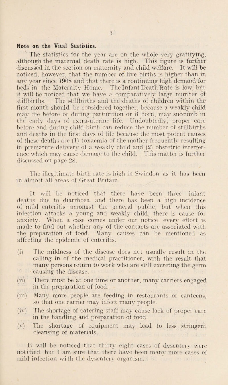 34 ISOLATION HOSPITAL. The Isolation Hospital year runs from the 1st April, 1944 to the 91st March, 1945. The number of new admissions during the year 1st April, 1944 to 31st March, 1945, was 386 against 365 and 250 in the two previous years. On the 1st April, 1944 there were 29 patients remaining in Hospital, so that, altogether, 415 cases were under treatment during the year. Of these, 388 cases were dis¬ charged cured, 7 died, 2 were transferred to Victoria Hospital, 3 transferred to Stratton Hospital, 1 transferred to Marlborough Hospital, and 14 remained in Hospital at the end of the }7ear, 31st March, 1945. The 386 cases admitted during the year were chargeable to the following local authorities — Public Health Acts. Swindon Borough Highworth Rural District Cricklade and Wootton Bassett Rural District Malmesbury Rural District Maternity and Child Welfare (Puerperal Pyrexia Cases). Swindon Borough 22 mothers 18 babies Wilts County Council 7 mothers 2 babies Three cases were admitted from the following districts and will be chargeable to the Ministry of Health under the Evacuation Scheme :■— Swindon Borough 2 Cricklade and Wootton Bassett Rural District 1 57 military cases were admitted during the year. The 415 cases arranged according to the final diagnosis :— Scarlet Fever 132 Septic Abdominal Wound and Scarlet Fever 1 Diphtheria 38 Diphtheria Carriers 32 Diphtheria Carrier and Scarlet Fever 1 Diphtheria Carrier and Vincents Angina 2 Diphtheria Carrier and Eczema 1 Diphtheria and Laryngeal Obstruction 2 Rubella 16 Measles . .... 21 Pneumonia and Measles 1 Tonsillitis 39 Dysentery .18 Mumps (including one post-natal case) 17 Puerperal causes 30 Babies with mother (two babies had conjunctivitis) 24 164 37 75 1