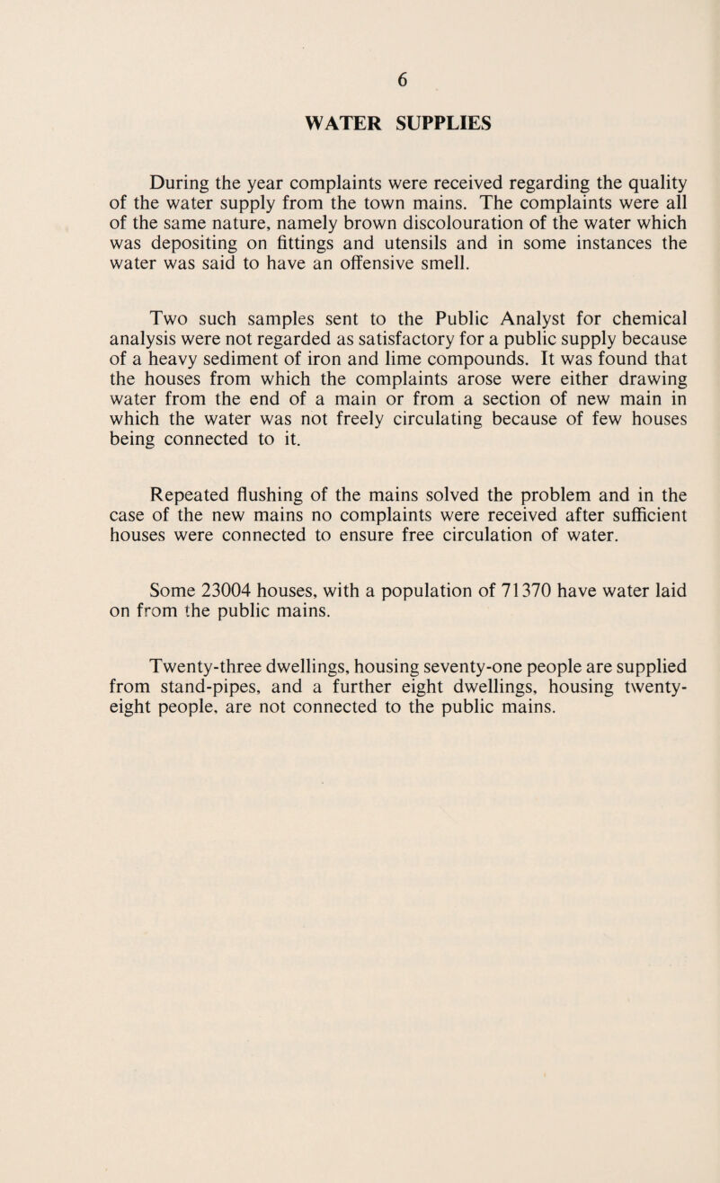 25 ICE CREAM There are only three premises within the Borough which are used for the manufacture of ice cream. Most of the ice-cream sold in the Borough is manufactured by nationally well-known manu¬ facturers. All samples examined by the Public Analyst complied with the Food Standards (Ice-Cream) Order 1953 which requires that ice-cream should contain not less than 5% fat, 10% sugar and l\°/o milk solids other than fat. 16 samples of ice-cream were submitted for bacteriological examination, and as there is no statutory test for the bacteriological examination of ice-cream these samples were graded in accordance with the Advisory Bulletin of the Ministry of Health Laboratory Service 1947. FOOD AND DRUGS ACT INSPECTIONS 1416 visits were made to premises where food is sold or pre¬ pared for sale. The Food and Drugs Act 1955, which came into force on the 1st January 1956, and the Food Hygiene Regulations 1955, will require higher standards of cleanliness in the handling of food and in the premises where food is sold or prepared for sale. MEAT INSPECTION There was a considerable reduction in the number of cattle slaughtered at the Marlborough Lane Slaughterhouse during the year, but the numbers of sheep, pigs and calves slaughtered were about the same as in 1954. 52,658 carcases were inspected at the Slaughterhouse, and some 80 tons of unsound meat and offal were found to be unfit for human consumption. The graph and tables give further particulars of the numbers of animals slaughtered and the percentages found affected with Tuberculosis or other diseased conditions. In spite of the reduction in the number of cattle slaughtered, killing was carried out on 21 Sundays during the year. It is necessary for Meat Inspectors to be present during the whole time that slaughtering is in progress if meat inspection is to be efficiently carried out. DRAINAGE WORK The drains of 242 premises were relaid or overhauled during the year under the supervision of Sanitary Inspectors.