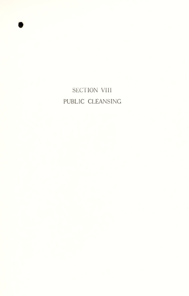 PUBLIC CLEANSING