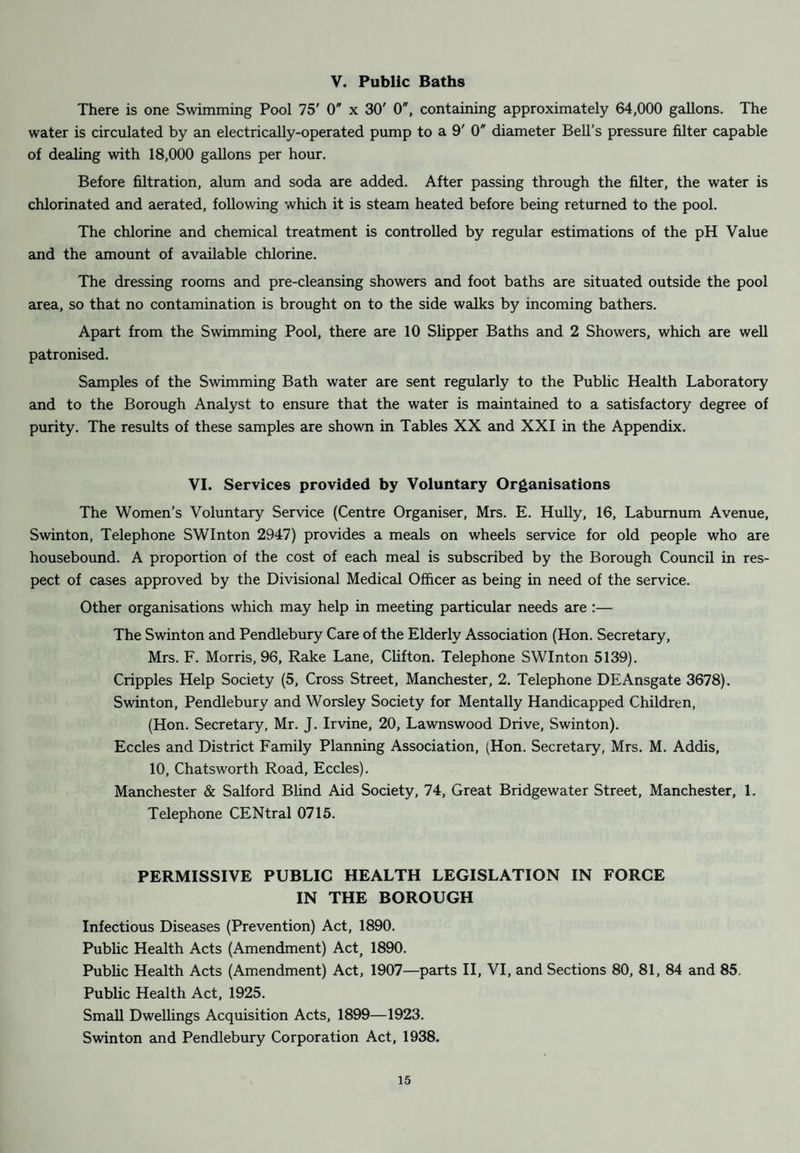 (b) Details of contraventions 1—A loaf containing foreign matter found to be Soya Flour, Fat, Ascorbic Acid and Iron Scale. The attention of the Manufacturer was drawn to the unsatisfactory condition and a warning was issued. 2 Two samples of bread, both containing Iron Scales. The attention of the two manufacturers was drawn to this contravention and a serious warning issued to both, and a copy of the information was sent to the Local Authority in whose area the factories were situated. 3— l'he remains of a Packet of Brewers’ Yeast Powder found to be almost inactive. The retailer was visited and no powder was found in stock. 4— A sample of Dandelion Coffee Essence. The contravention of the Labelling of Food Orders was drawn to the attention of the manufacturer, and a new label satisfactory to the Borough Analyst was produced. 5— A Dolphin Freeze Drink. Due to the presence of wild yeast fermentation had caused an unusual smell. The remainder of the stock was destroyed and a follow-up sample later was found to be quite wholesome. 6— Green Colouring Essence. The label did not comply with the Labelling of Food Order, and the attention of the manufacturers was drawn to this. A suitable label has since been supplied. 7— Ground Rice containing foreign matter. (Husks of either rice or possibly millet seed, a few insect fragments, one live, tiny grain beetle and some organic debris). This matter is still under investigation. 8— A sample of Ham and Pork containing a small iron hook. This imported product was traced back to the country of origin, and the attention of the appropriate Government Department in London was drawn to this contravention. 9— A sample of Lemon Cheese, Farm Produced, contained a Winged Insect. The attention of the farmer was drawn to this contravention and a serious warning issued should there be any further contravention. The attention of the Public Health Inspector in whose district the farm is situated was drawn to the Analyst’s report. 10— Farm Bottled Milk contained a Sediment of Atmospheric Grit, Moulds and Wild Yeast. Proceedings resulted in a fine of £$0 with £}>. 3. Od. costs. 11— A sample of New-Life Tonic. A new label was introduced which satisfied the Public Analyst, and the vendor was warned of the consequences of future contraventions. 12— A sample of Polony contained 55% of total Meat instead of 65%. A follow-up sample (formal) was found to be satisfactory. 13— A sample of Pork Sausage contained 70% of meat, 44% of which was fat. The Analyst’s opinion that too much fat was present in the total meat content was pointed out to the vendor, and a warning given should similar results be obtained in the future. 14— Potato Crisps, the packet of which had an irregular hole in it, the edges of which were dirty and there were rodent hairs near the hole. Proceedings were instituted and the retailers pleaded guilty and were fined ^10 and £5 advocate fee. 15— A sample of Potted Meat deficient in Meat. The attention of the manufacturer was drawn to the Analyst’s report that Potted Meat should contain not less than 95% of meat and his observations of this requirement requested. 16— Raspberry Jelly containing on its surface a small amount of rust and oil. Owing to the inability of the complainant lo remember the date of purchase, it was considered unwise to take legal proceedings and a seiious warning was sent to the manufacturer. 17— A sample of Self-Raising Flour. Information on the packet was incomplete and the attention of the manufacturer was drawn to this contravention of the Labelling of Food Order, and a warning was issued. 18— A Can of Stewed Steak with Gravy contained a small stone. The Committee decided to issue a warning to the firm concerned as to any future contravention.