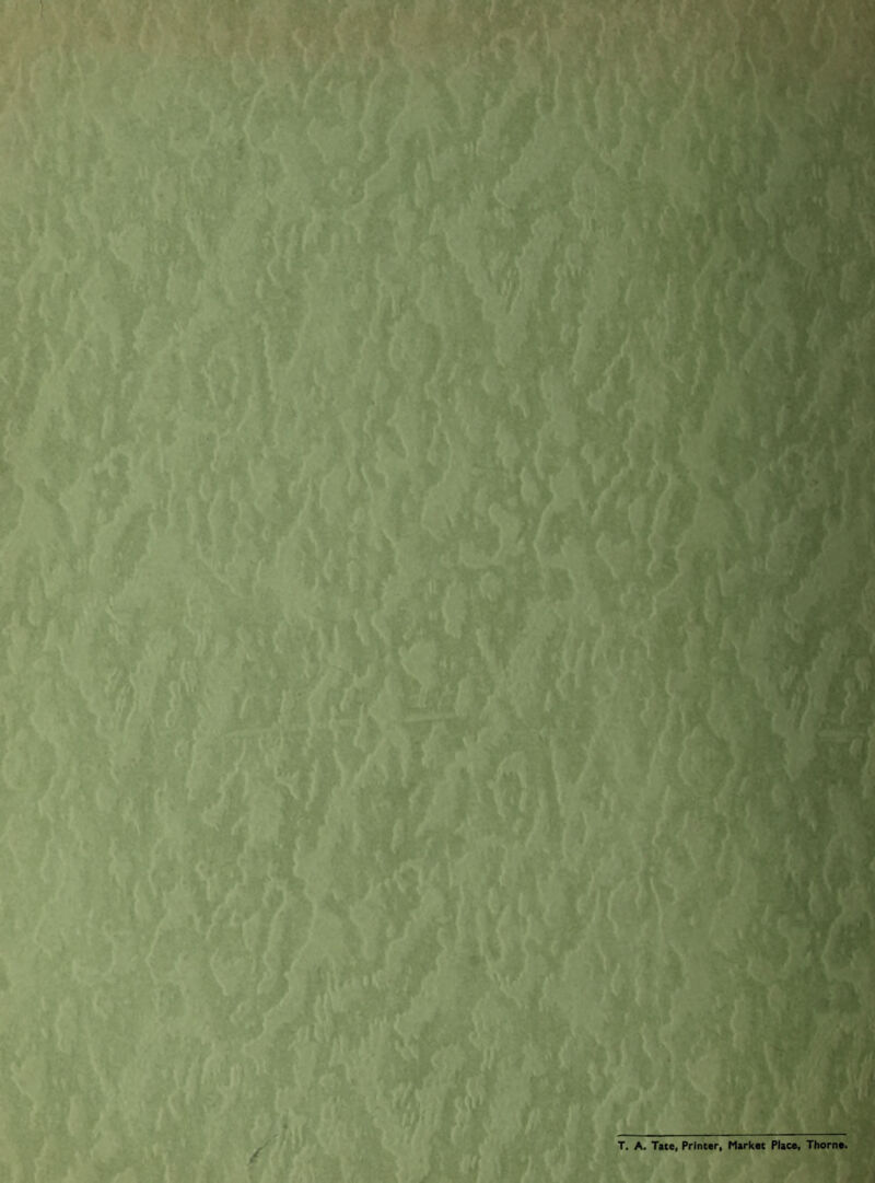 The results of sampling are as follows :— Supply Chemical Analyses Bacteriolgical examinations Satisfactory Unsatisfactory Satisfactory Unsatisfactory Wells 4 2 7 23 Mains 3 — 4 — Bore 2 - 2 - Total 9 2 13 23 Chemical analyses proved satisfactory one of which is given below :— MAIN SUPPLY—HATFIELD : Parts per 100,000 Total solids .. .. .. . .. 25 Chloride .. .. .. .. .. .. .. 2-0 Nitrite .. .. .. .. .. .. .. nil Nitrate .. .. .. .. .. .. .. 0-37 Free Ammonia .. .. .. .. .. .. -002 Albuminoid ammonia .. .. .. .. .. -002 Poisonous metals .. . . . . .. .. nil Total hardness .. .. . . .. .. .. 14-7 Permanent hardness .. .. .. .. .. 8-7 Temporary hardness .. .. .. .. .. 6-0 pH . 80 This is a hard water of satisfactory organic quality. Chemical analyses of the Sykehouse bore pumping test were :— Beginning (1) Finish (2) Parts per 100,000 Total Solids Chloride Nitrite Nitrate Free Ammonia Albuminoid Ammonia Poisonous metals Total hardness Permanent hardness Temporary hardness PH . 1. This water is of satisfactory organic quality. 2. This is a hard water of satisfactory organic quality. 34 1-5 nil nil •02 •002 nil 13 nil 13 7-2 28 1-8 nil nil 04 •002 nil 24 nil 24 7-0 Sewerage : The approximate state of sewage disposal is shown thus :— Parish Houses Main Drainage Pail Closets Privy Midden Cesspool Thorne 3652 3276 244 111 21 Hatfield 2076 1792 138 6 140 Stain forth 1646 1534 43 64 5 Fishlake 154 — 38 112 2 Sykehouse 118 — 16 100 2 7646 6602 479 393 172