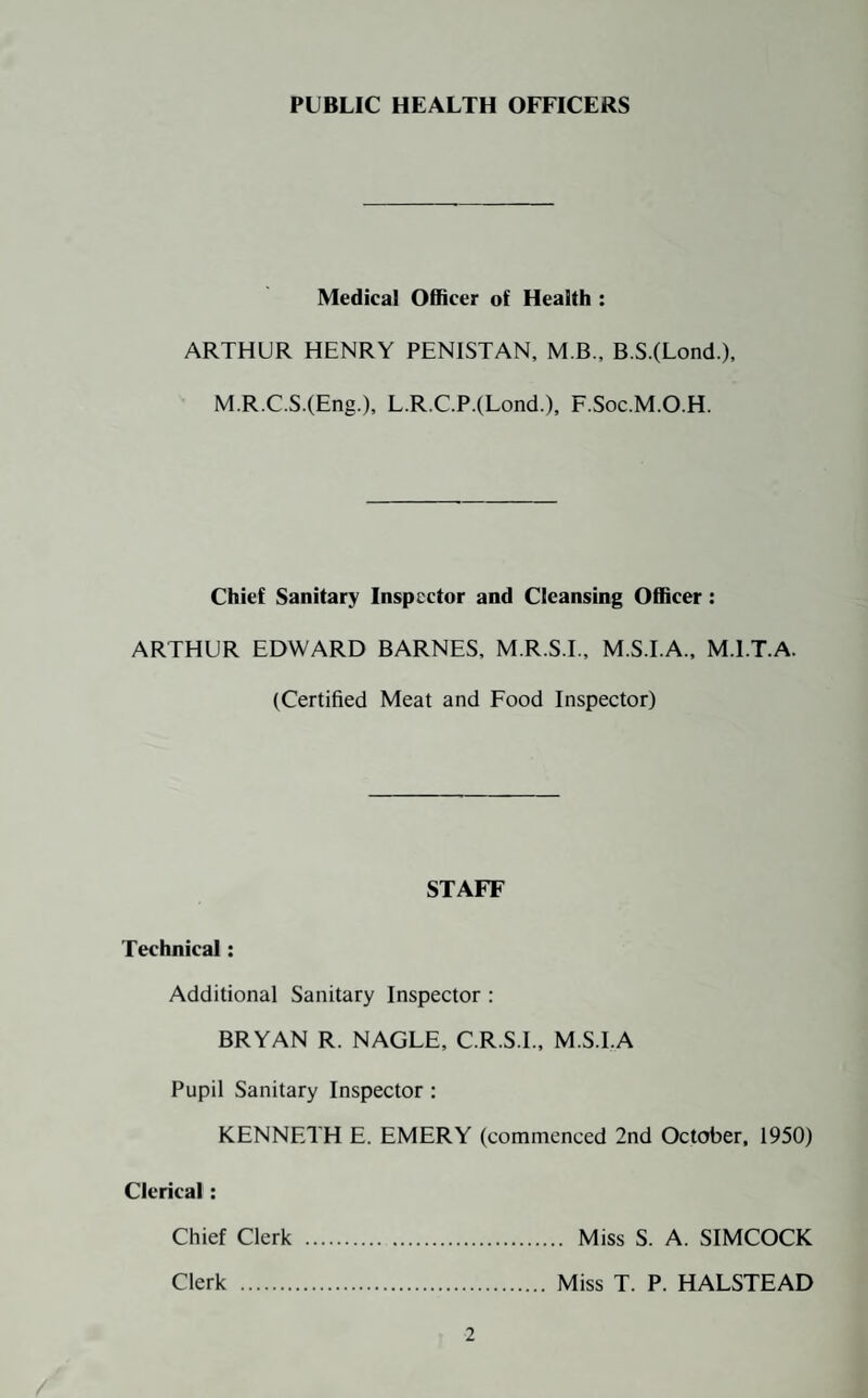 CAUSES OF DEATH Males Females Total All causes . 138 ... 150 ... 288 Tuberculosis of Respiratory System 2 1 ... 3 Syphilitic disease . 1 — ... 1 Cancer (Malignant Neoplasm) . 18 ... 27 ... 45 Leukaemia . 1 — ... 1 Vascular Lesions of Nervous System 18 ... 23 ... 41 Coronary Disease—Angina . 19 4 ... 23 Hyper Tension with Heart Disease 1 4 ... 5 Other Heart Disease . 40 ... 54 ... 94 Other Circulatory Disease . 5 2 ... 7 Pneumonia . — 3 ... 3 Bronchitis . 15 ... 13 ... 28 Other Diseases of Respiratory System 1 1 ... 2 Ulcer of Stomach and Duodenum ... 1 — ... 1 Gastritis, Enteritis and Diarrhoea ... -: 2 ... 2 Nephritis and Nephrosis . 1 2 ... 3 Hyperplasia of Prostate . 4 — ... 4 Congenital malformations . — 2 ... 2 Other defined and ill-defined diseases 7 ... 11 ... 18 Accidents other than Motor Vehicle Accidents . 1 1 ... 2 Suicide . 3 — ... 3 — — — 138 150 288 Death Rate per 1,000 of the Population for :— (1) Influenza . Nil (2) Respiratory Diseases . 2.17 (3) Pneumonia (all forms) . 0.11 (4) Tuberculosis—Pulmonary . 0.191 (5) Tuberculosis—Non-Pulmonary . Nil (6) Cancer . 2.9 13