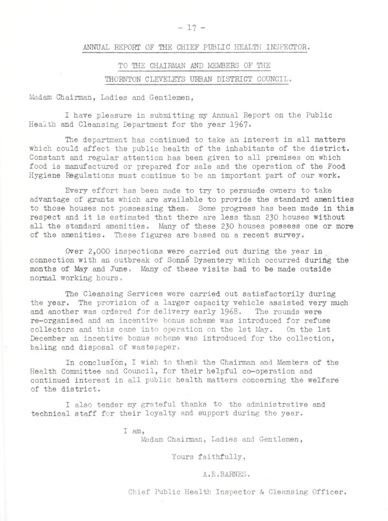- 41 - FOOD AND DRUGS ACT, 1955« Number of Food Premises by Type of Business in District at end of year. Type of Business. Number. General grocers and provision dealers0 Greengrocers and fruiterers(including those selling 62 wet fish , game ^etc.....o».....e.oo.................. 19 Fishmongers,including those selling poultry,game,etc0..• Meat shops(butchers, purveyors of cooked & preserved 3 me at s, tripe, etCo)oooooo©©ee®co®oo®©o©®ooooooco®©oo 24 Bakers andjor confectioners•»9.....»....»®.oo«*oo®o©»oo. 19 Shops selling mainly sugar confectionery, minerals, 12 Licensed premises, clubs, canteens, cafes,restaurants, 37 snack bars and similar catering establishments...... 43 Number of Food Premises, by Type, registered under Section 16 of Food and Drugs Act,1955? Lancashire County Council Acts- or other Local Acts® Type of Business. No.Registered at 31.12.67. No. of Inspections. Manufacturners of preserved food.... 35 Inspections Premises registered for manufacture 2 carried out of Ice Cream..... Premises registered for sale of when visiting Premises in area registered for 113 under Food Food Hawkers................. 14 Hygiene Regulations. LIQUID EGG(PASTEURISATION)KEGULAI>IONS; 1963. No.of egg pasteurisation plants in district at end of years.. None No.of samples of liquid egg submitted for Alpha-Amylase test. 4 No.of samples satisfactory -All satisfactorily pasteurised.
