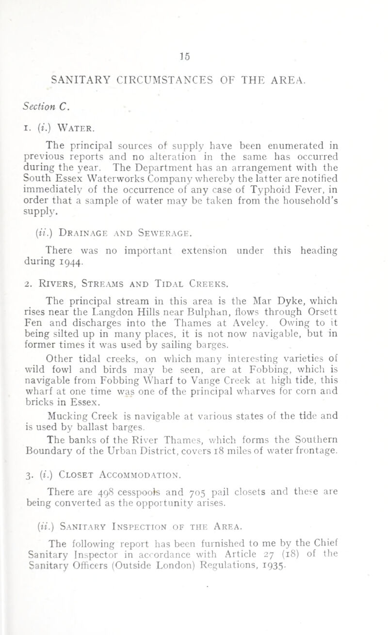 i, FACTORIES AND WORKPLACES. Inspections made by Sanitary Inspectors. Premises i Number of Inspec¬ tions 2 Written Notices i 3 ; Occupiers Prosecuted 4 Factories with Mechanical power 22 3 Nil Factories without 7 7 ) } Other Premises under the Act (including works of building and engineering construction but not including outworkers 3 premises) Nil Nil — 25 3 — 2. DEFECTS FOUND in Factories and Workplaces. Particulars i Number of Defects Number of Offences of which Prose¬ cutions were instituted 5 Found 2 Reme¬ died 3 Referred to H.M. Inspector 4 Want of cleanliness (S. i) 2 - * Overcrowding (S. 2) Unreasonable temperature (S. 3) _ Inadequate ventilation (S. 4) _____ Ineffective drainage of floors (S.6) Sanitary Conveniences (S. 7) :— — _ — Insufficient 1 Unsuitable or defective I 1 Not separate for sexes Other offences (Not including offences relating to Home Work or offences under the Sections mentioned in the Schedule to the Ministry of Health (Factories and Workshops transfer of Powers) Order, 1921, re-enacted in the Third Schedule of the Factories Act, 1937) — — — — Total ... 3 2 — —