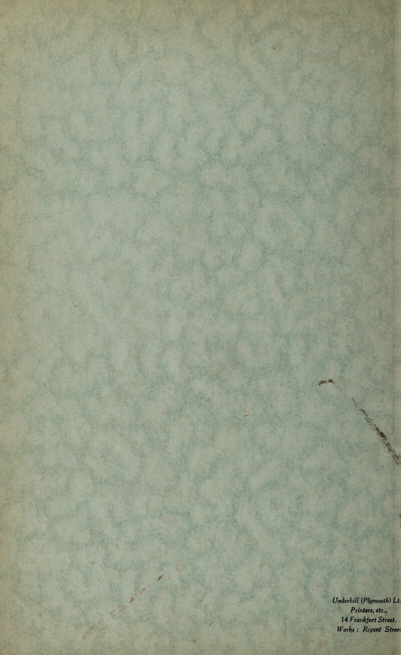 Underhill (Plymouth) Lt Printers, etc., 14 Frankfort Street. Work* : Regent Stree