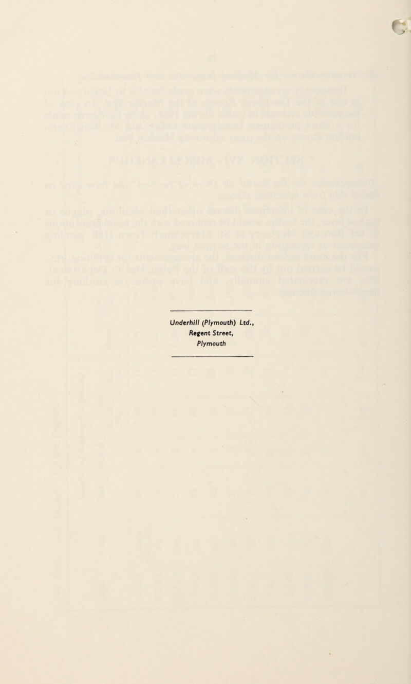Underhill (Plymouth) Ltd., Regent Street, Plymouth