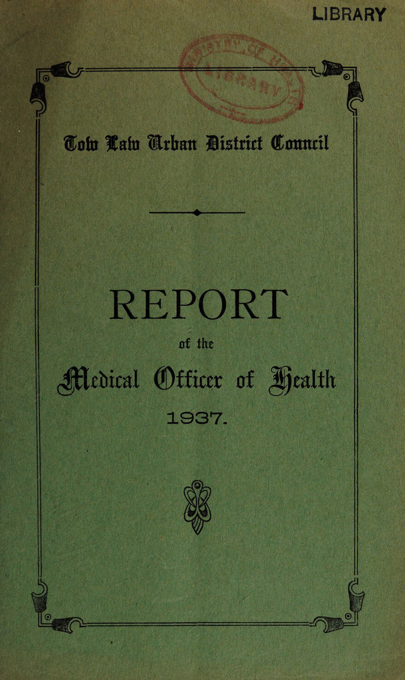 LIBRARY P ■ ®olir Ifafo ®rlran Itstmt (tonnnl REPORT of the ©fficer of 1937.