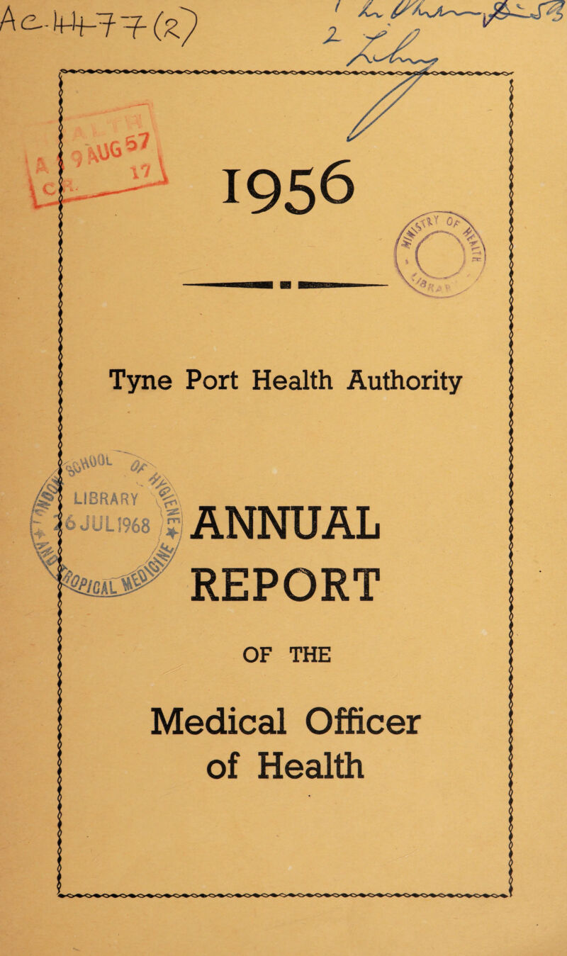 ANNUAL REPORT OF THE Medical Officer of Health