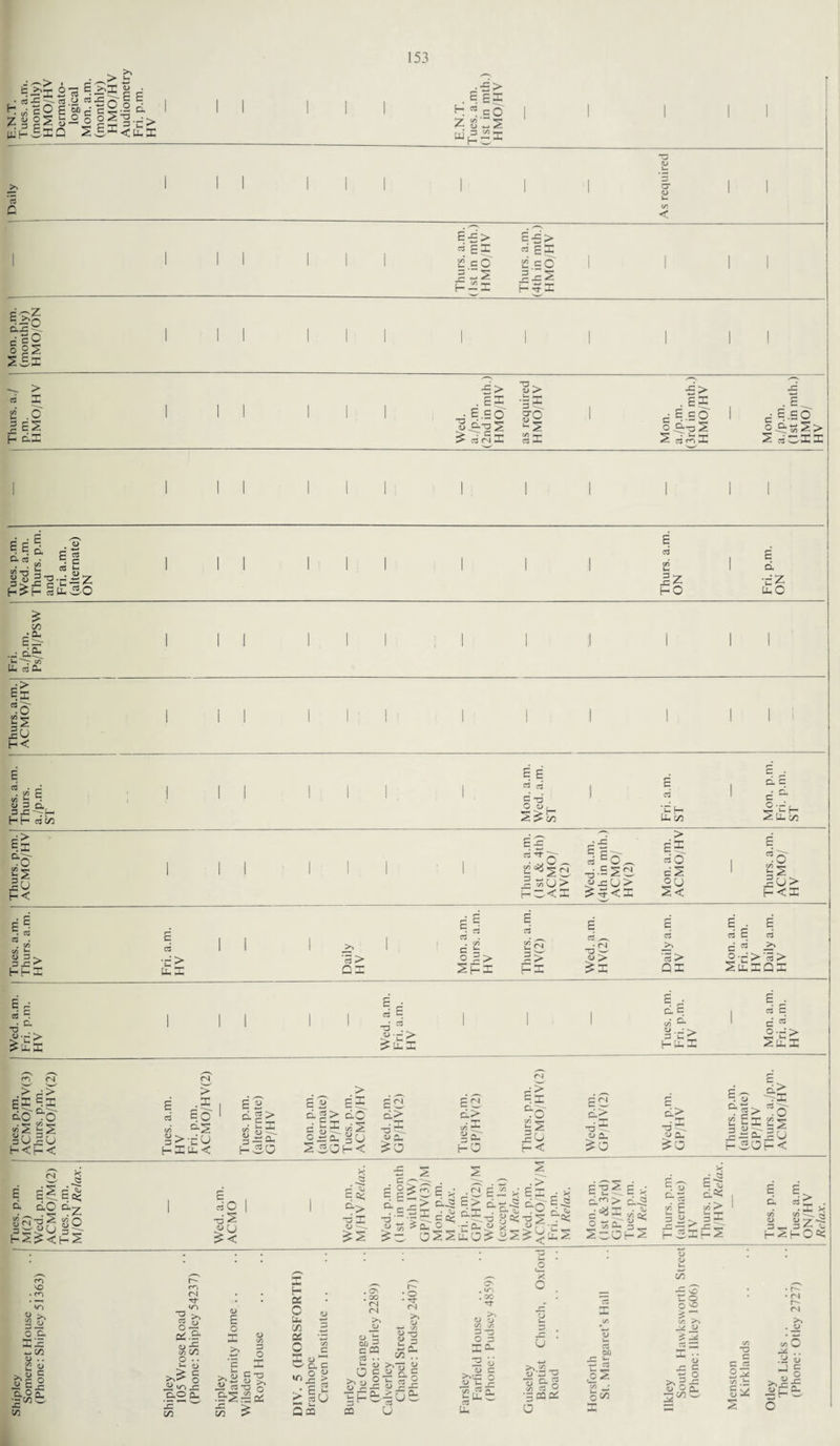 eSxsis E.3|S| c H ;cP P Sfc's^l a » ? C O A p c ^ w ~ ainSEQ O o ? EX 3’u > <XX ■£> . £ EX h “» cO Z 8'2 uitZ-X C3 c £■£> « £X S3 cO jj~2 HXx 6-S > d g X 2 SO Ex2 H X E’So ax Sc gEO o°2 2 Si > d i i es H dX ■£> T3 4> • 6* x .EX •d <u E.SO d-o2 ?o 1 -2 C O E .S O ^■o 2 cd <N X co m C3 Jm 2 cd rr^ X a x O Q. x . E^ E SO ;ss> d :XX e e I o. d ^ 8’S Sfl«'lz 3 *sL SZ c t-rt2 H>H §U-30 « F cS . c C8 * 8 d xZ HO E d •eg u-o 5 c/2 • a. eS- x d5i Uh cjD- EX so hs i:^ H< Tues. a.m. Thurs. a./p.m. ST l I l . I . Mon. a.m. Wed. a.m. ST 1 Fri. a.m. ST Mon. p.m. Fri. p.m. ST Ex e's • -d > E1 £ ao :-:o. S Ed„ edO i “g III i i i i e ^ 2 ci H-E2Ci c 2 1 xd - tsu > ux(J > °u x: O ^ HX<X 5g<x 2< H<X _J r- £ g E E • £ £ i i - 3 3 . d d — d d £ d d •-* > >? c b °x> Erl s> •<N ^ > 03 ^ -* d >» o-d>|> XX ox 2hx HI QX 2xXQX E X E • E • 1 , cd E , 1 r_ £ 1 « 6 1 1 1 1 1 : cd 1 1 co ^ d “ Wee Fri. HV y-d> HXX Mo Fri. HV (N N-' g'x Ex do «s ds = u h<h< <N > .X 6.0 „ M>-dU H X tt. < £ cd p u Ig> ill H 30 .> £ w £ -r: d|> dC P u 5. 2 °xx 2 3-0 H < I x ' -2 . ^ ! ^Z ; so :h2 d O -d 2 .U r-‘ E.0< &> dl 1>- £2 d> ■d = u t. £o x hI; a, d> «X - oT HO _•> -X 'to b 2 Eu H< E Ci d> -6 i. <D O. ^O E d> •d* <u a. £o g ~ d> aS> *0 15 _ : Q-_ h5 OH< 3 as o- j= U g5SE * ' c ~1 > d-S : = £r2: - H ?fc o . ts p « E > d. dX . > * EX = dg- Cu ^ ,-p JjcJ'O 4>ts ^=u ojgSrs ^ £ £sx o22to5“25 UC; <l 6-S d ^ .a; E^? E * d^> d-S c * 5.« £ 2-Oh2 tyi F I 5 H -T- El da; c/5 ^ 3 X x; X~ H 2 I> w V5 ^-3. 0> W *7 =5 =3 A h-Sh-O £ d c/5 o VO • m m r^i •o ? >v od! dC.E- o .. U. o . ^ c ^ ^ o .9-2 a- 1£ w (A <u £ o c X s, w C Tj Ss-ss .8-2 ^(S “ ^ t/3 H a; O „ H -P 3 as -3 O S X o ~l ^oS > Eg X a . O' . 30 <N <N >» <L» O 5 03 . . O c dJ >i U 2 Jr. O r F ^ tuW 3 ~ w CQ U r- •o <N >% O H g c 2 O . oo Tf >> O 1) ^ CO 33 a- 2 « (DC 2 ^ -n CO ,Oi ^ u- U. ~ 03 w Ph >^.2 — t; c. c3 cO 03 •gffld 5 a .0 2 Bw •5 S r o oo ? ~ CO £ <D ,3 c 3 O STog ^ w • r- • (N rj C C 03 22 CO . .9 o J c O Relax.