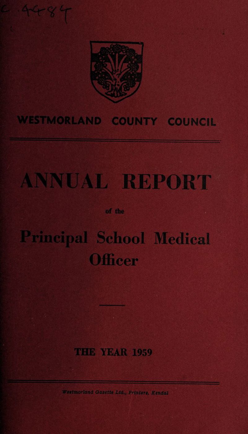 ANNUA EPOR of the Principal School Medical 'TS **• -Vt