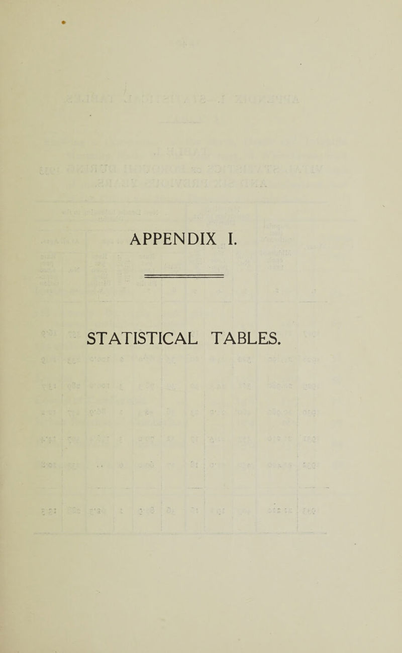 STATISTICAL TABLES.