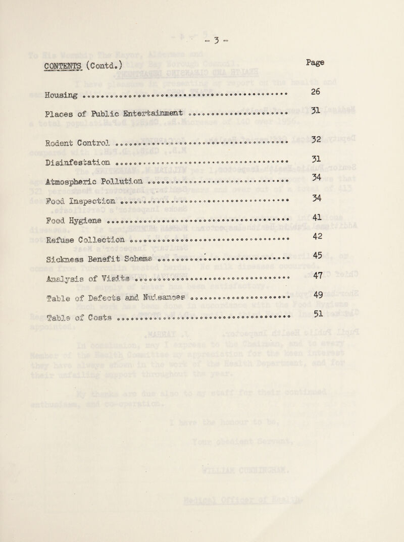 CONTENTS (Contd.) Page oooo»ooo©oo«ooo«o ooaoo8o##o»«»o“®®OOB9 Housing o«<> 0 o Places of Public Entertainment ©©©coo©©©©©©©©©©©©©©©® Rodent Control OOOOOOOOOOO o OCOOOOOOOOOOOOOCOOOOOOOOOO Disinfestation © 0000©®©©©©0000000®00* Atmospheric Pollution © © © © © 0000009900 OOOOOOOOOOOOOOOO ©<50000000000 ©OOO Food Inspection Ooooooo«ooooooooo0oocoooo©o ooooooooOO Food Hygiene ©©eo©©©©©©©©©©©©©©©©©©©©©©©©©*©©©©©©©©©* Refuse Collection oo©oooooooooooo©o©©°°°ooooooo,><,c000 a Sickness Benefit Scheme oooaooooooo.oooooooooooo”””0 Analysis of Visits ..«•••••••••••• Table of Defects and Nuisances ooo^»o»e..ooo«o.oo»t.t.o Table Of G OStS 0000,><>°0000c.,00«0»<><.00°.>°<>00,><..>00»<><>.>0 26 31 32 31 34 34 41 42 45 47 49 51