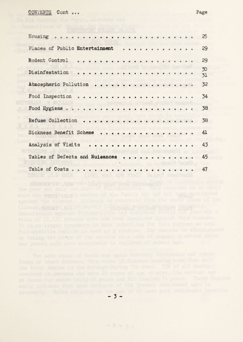 o o o o o o o O O P o o o o Places of Public Entertainment #PPPPOOOOOOPO OOP Disinfestation Food Inspection Food Hygiene POOP Refuse Collection Sickness Benefit Scheme OPOOOOOOPO o p o p o O P o p o o o o e o O P P P P o P P O C P P P P O P o Analysis of Visits ... OPOOOOOPO P P O P P P Tables of Defects and Nuisances *••••*• * 'I? & o>£> & 0£ Oos^So o ft ft ft ft ft ft ft* ft ft ft ft ft ft ft ft ft Oft ft 29 29 JO 31 32 34 38 38 41 43 45