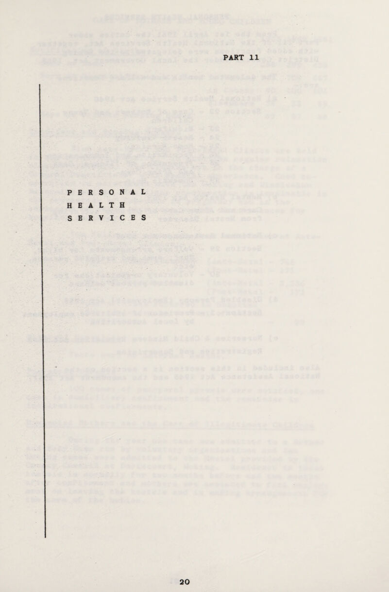 PERSONAL HEALTH SERVICES