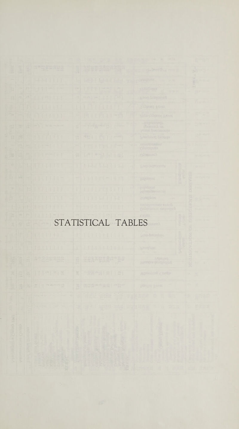 STATISTICAL TABLES