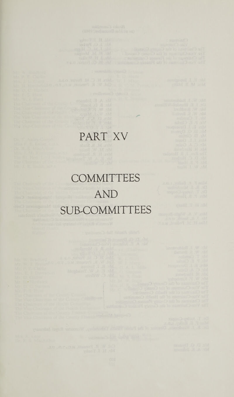 COMMITTEES AND SUB-COMMITTEES