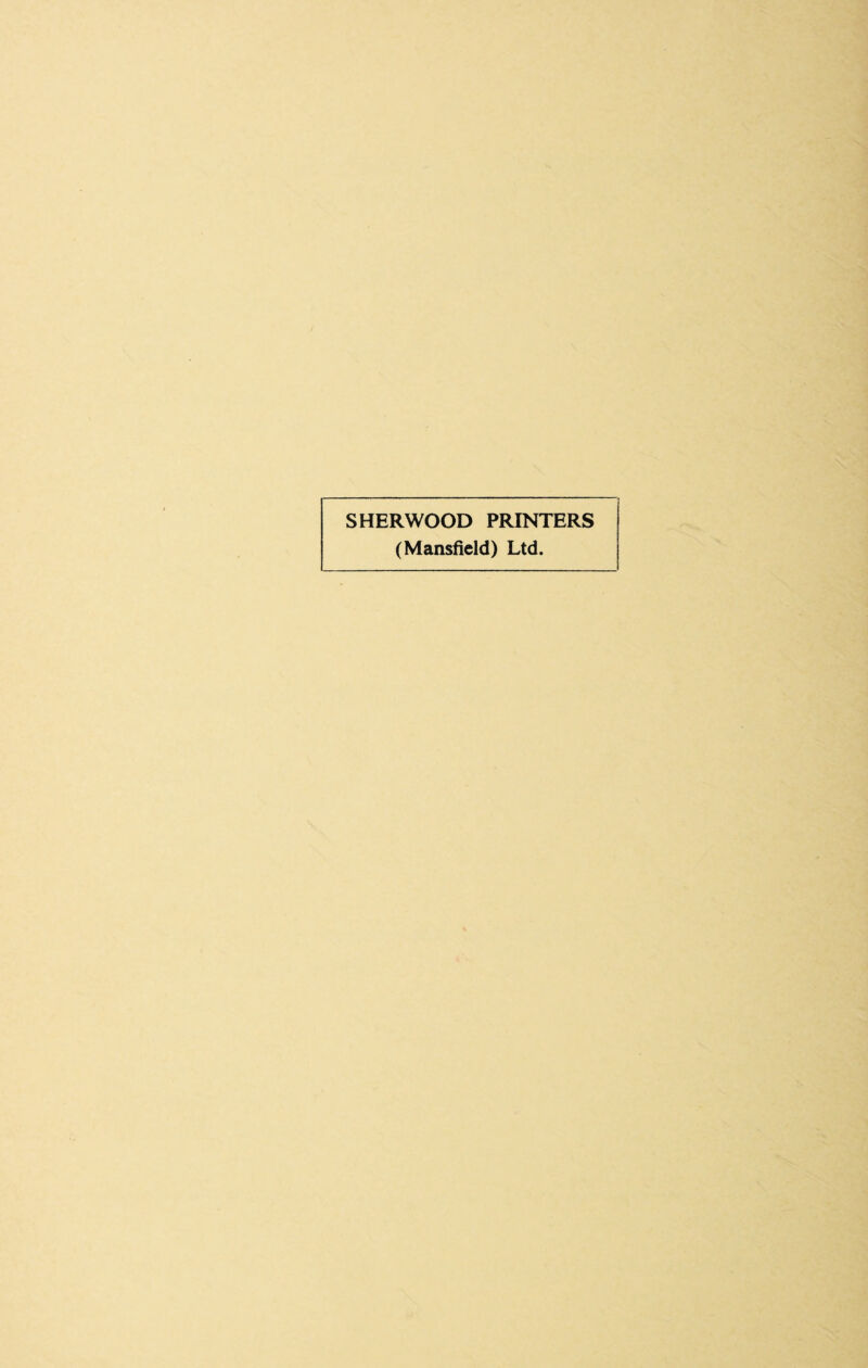SHERWOOD PRINTERS (Mansfield) Ltd.