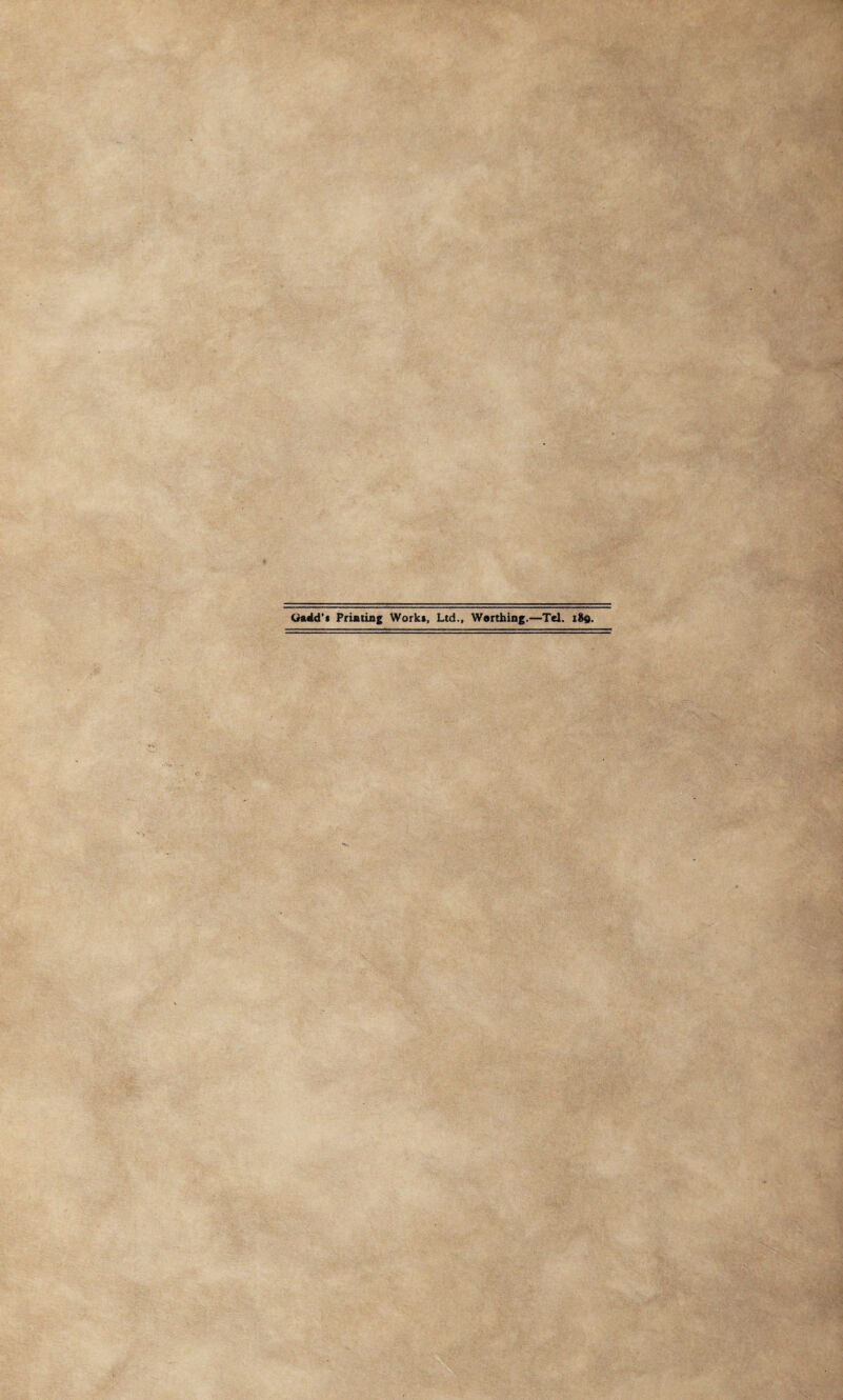 Oadd't Printing Work*, Ltd., Worthing.—Tel. 189.