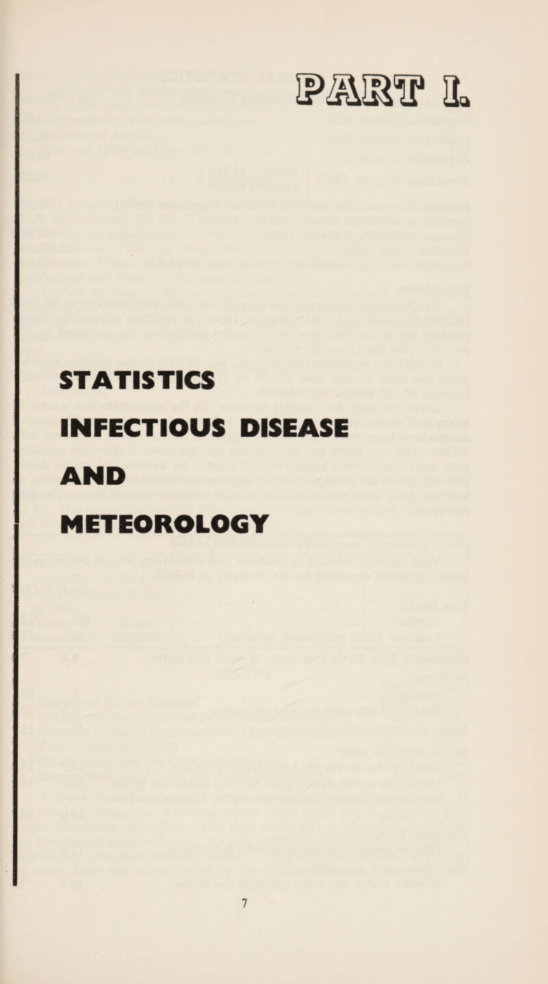 »J M STATISTICS INFECTIOUS DISEASE AND METEOROLOGY