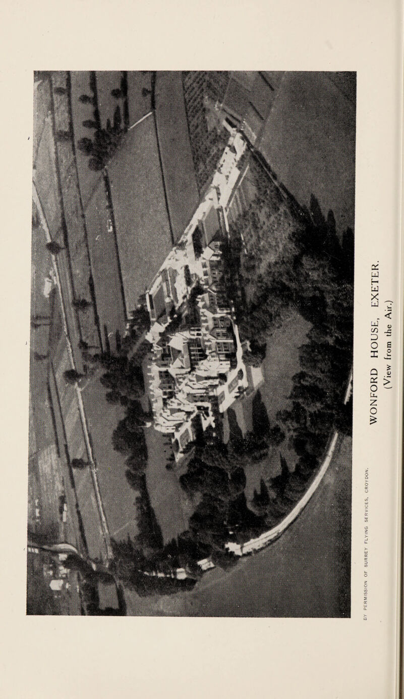 WONFORD HOUSE, EXETER. (View from the Air.)