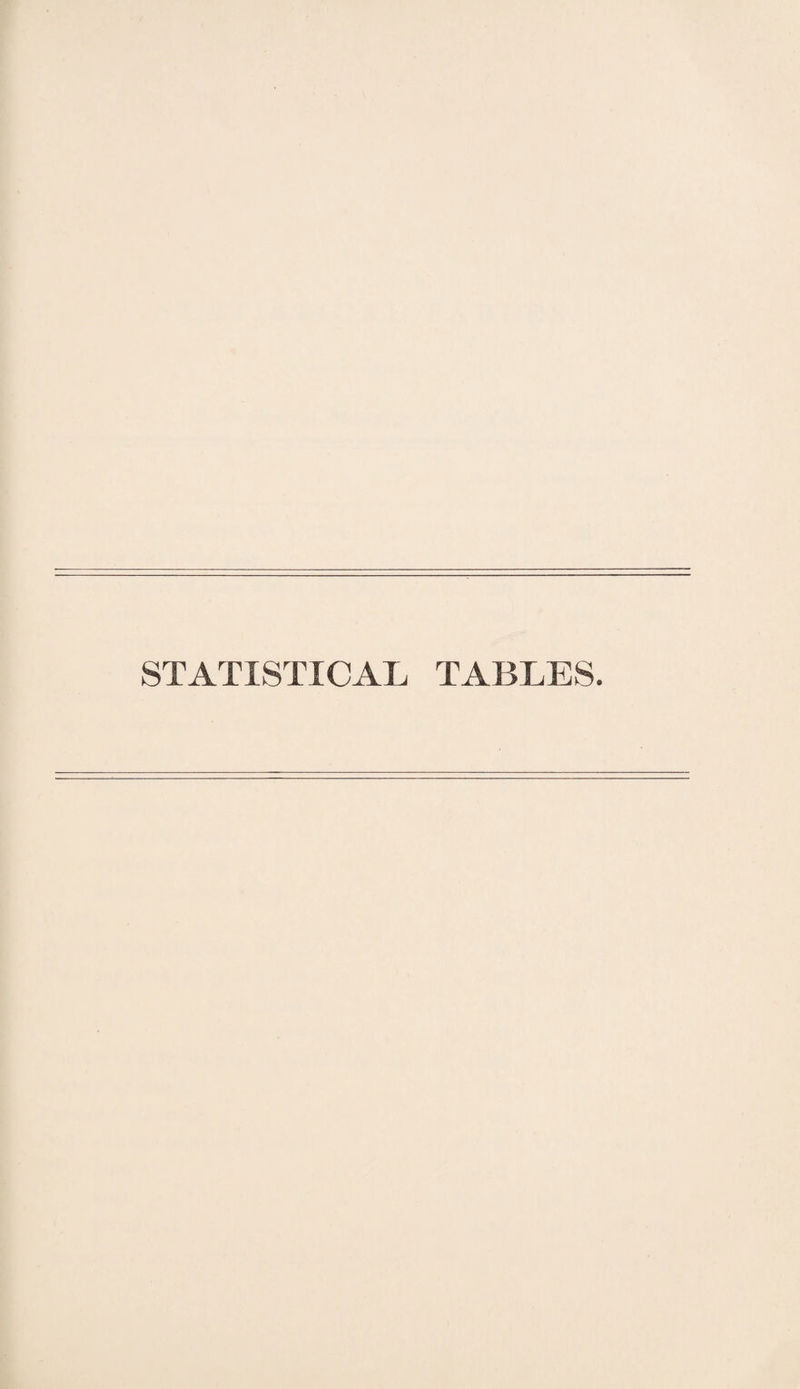 STATISTICAL TABLES.