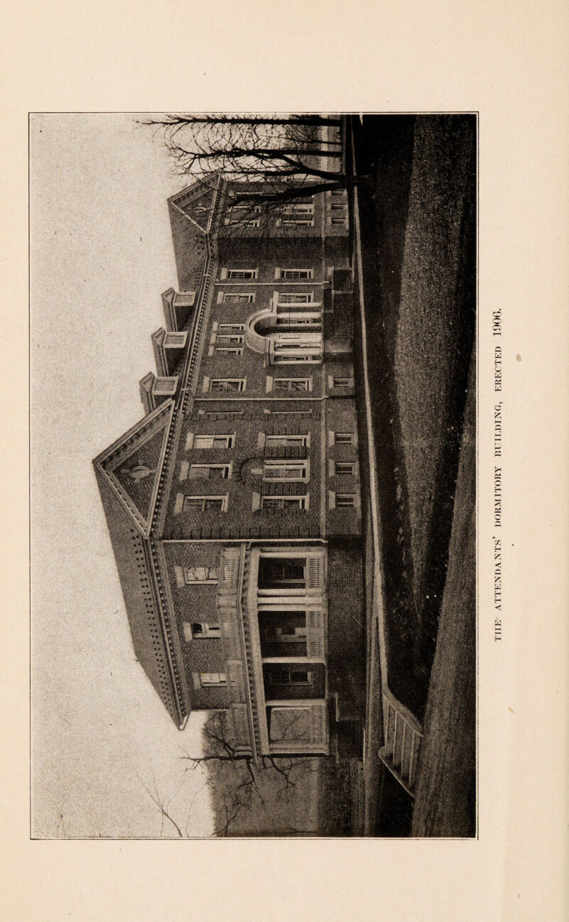 THE ATTENDANTS’ DORMITORY BUT DOING, ERECTED 1906.